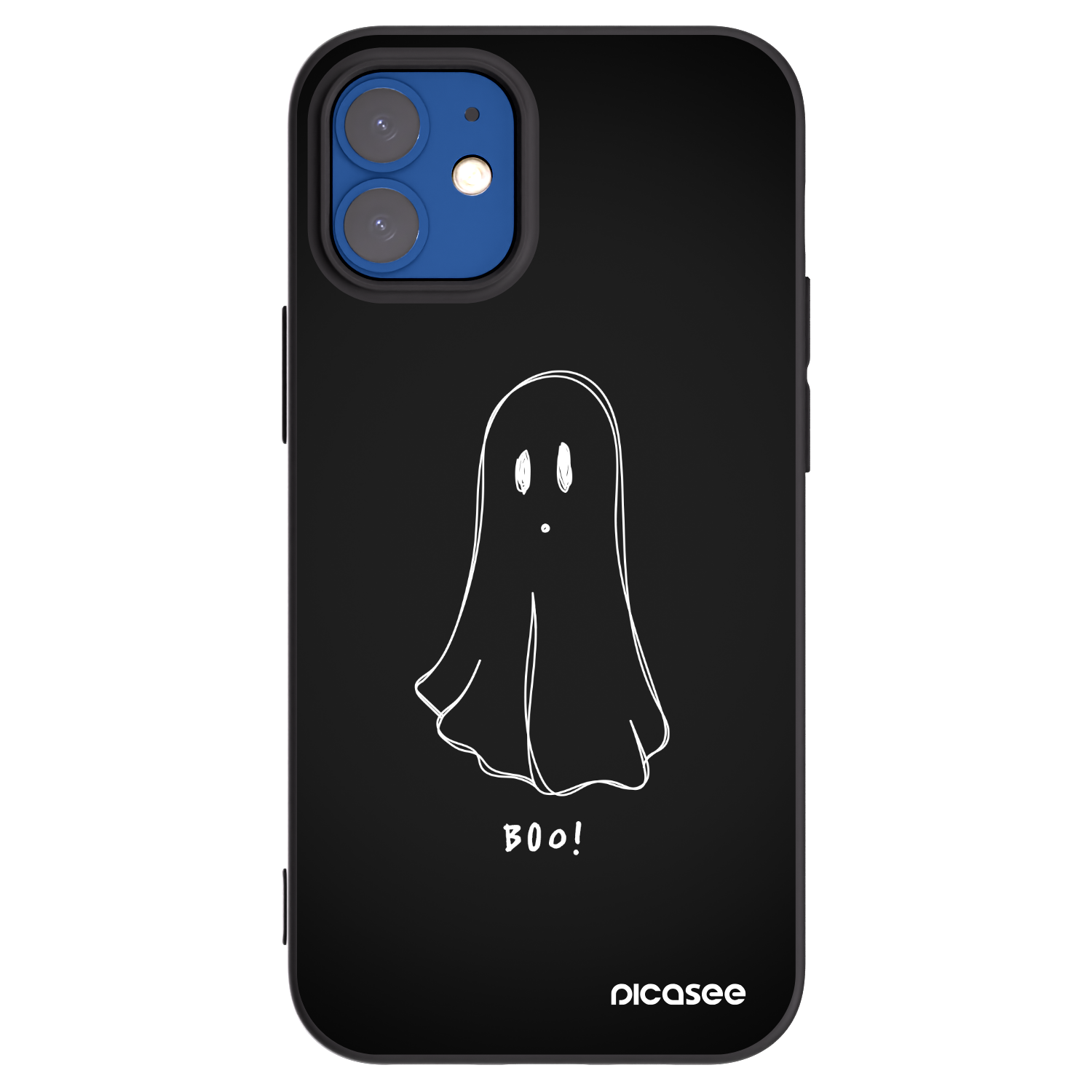 Picasee silikonski črni ovitek za Apple iPhone 12 mini - Ghost 2
