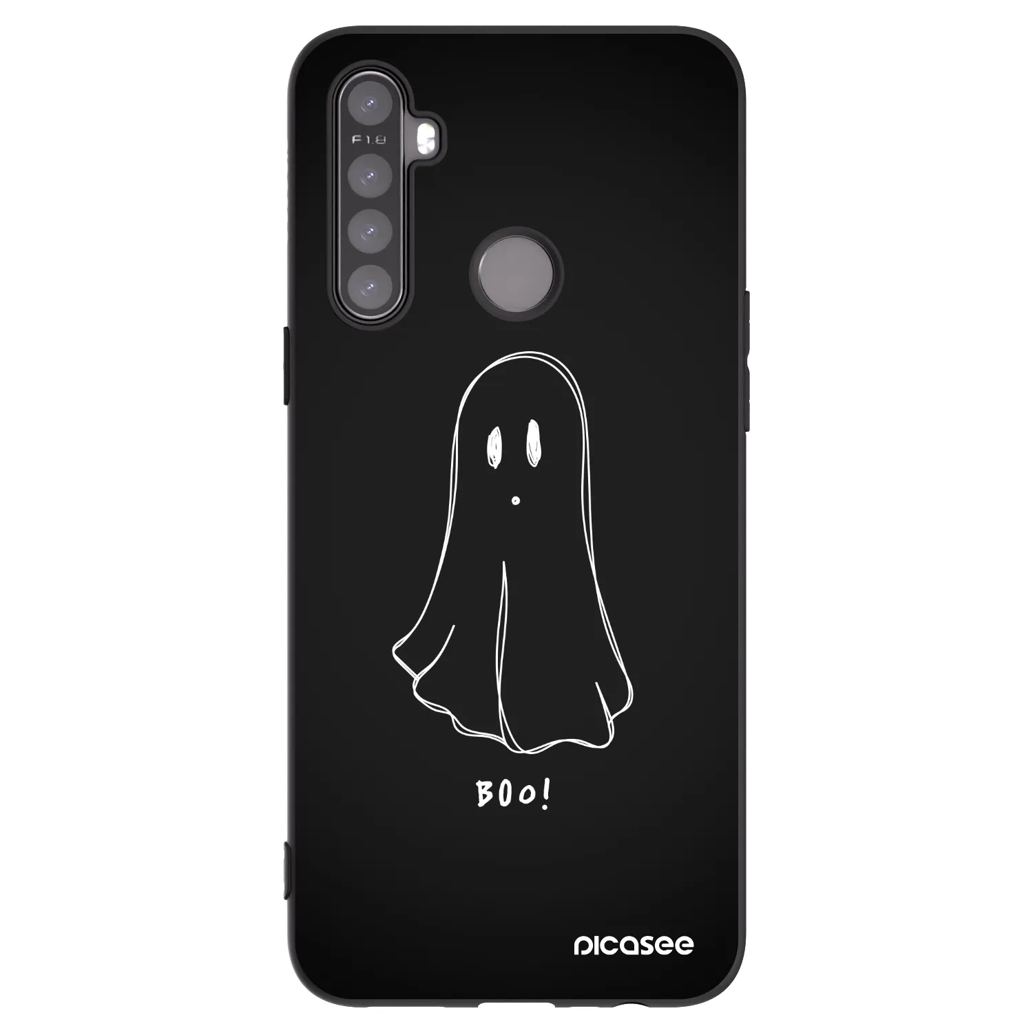 Picasee silikonski črni ovitek za Realme 6i - Ghost 2