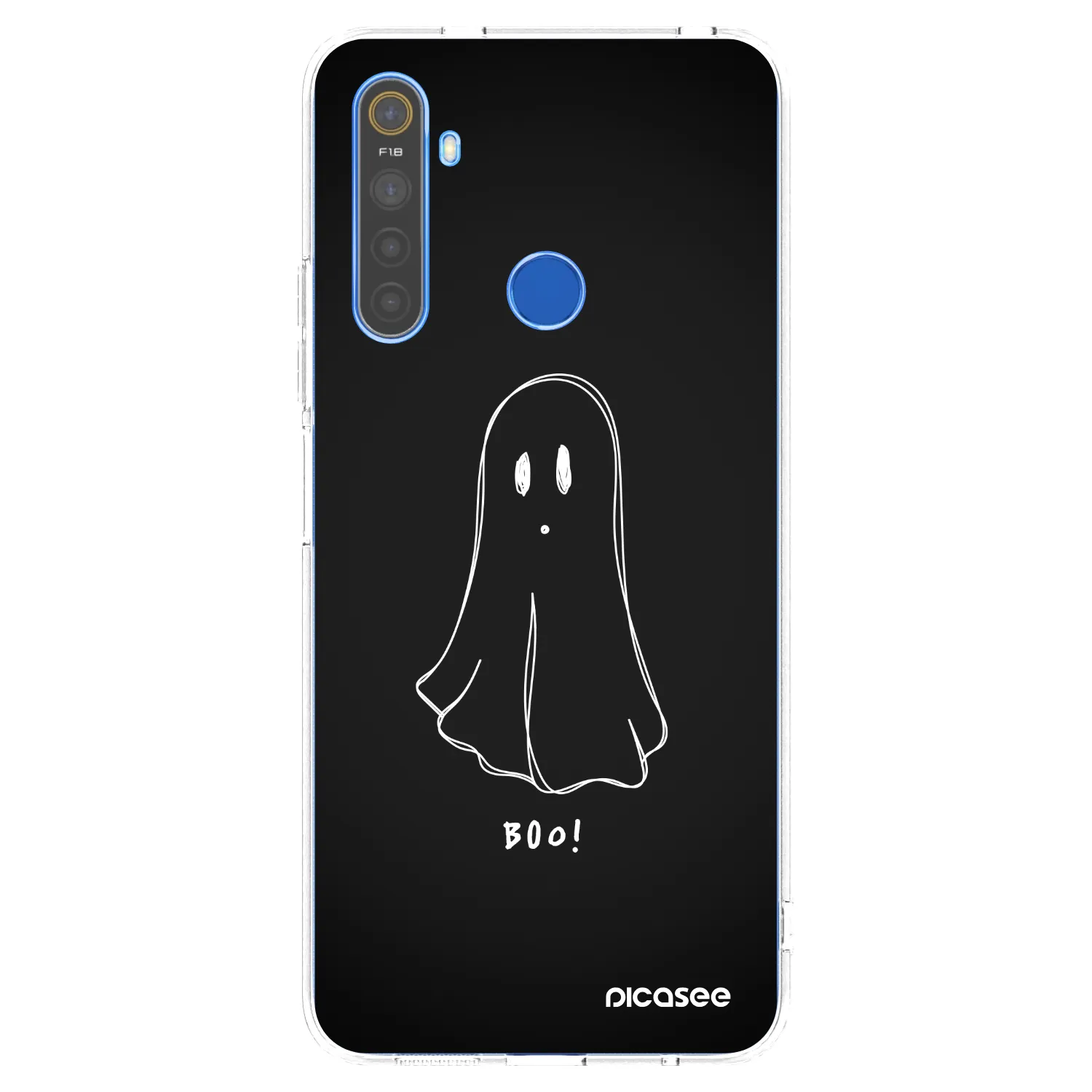 Picasee silikonski prozorni ovitek za Realme 5 - Ghost 2