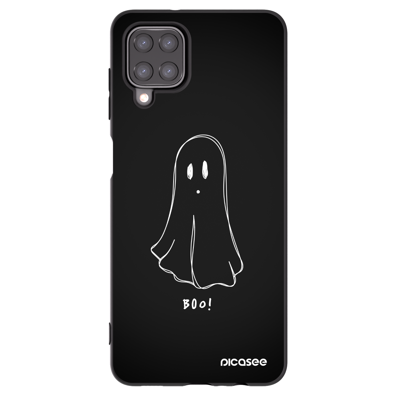 Picasee silikonski črni ovitek za Samsung Galaxy A12 A125F - Ghost 2