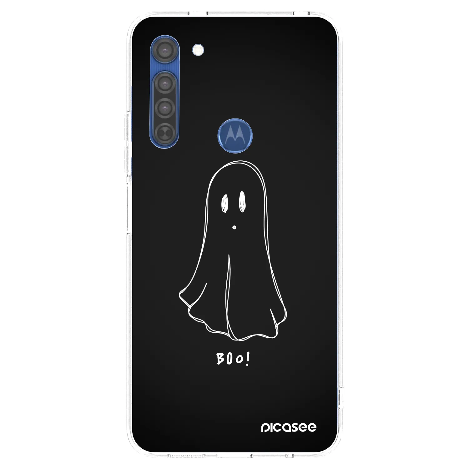 Picasee silikonski prozorni ovitek za Motorola Moto G8 - Ghost 2