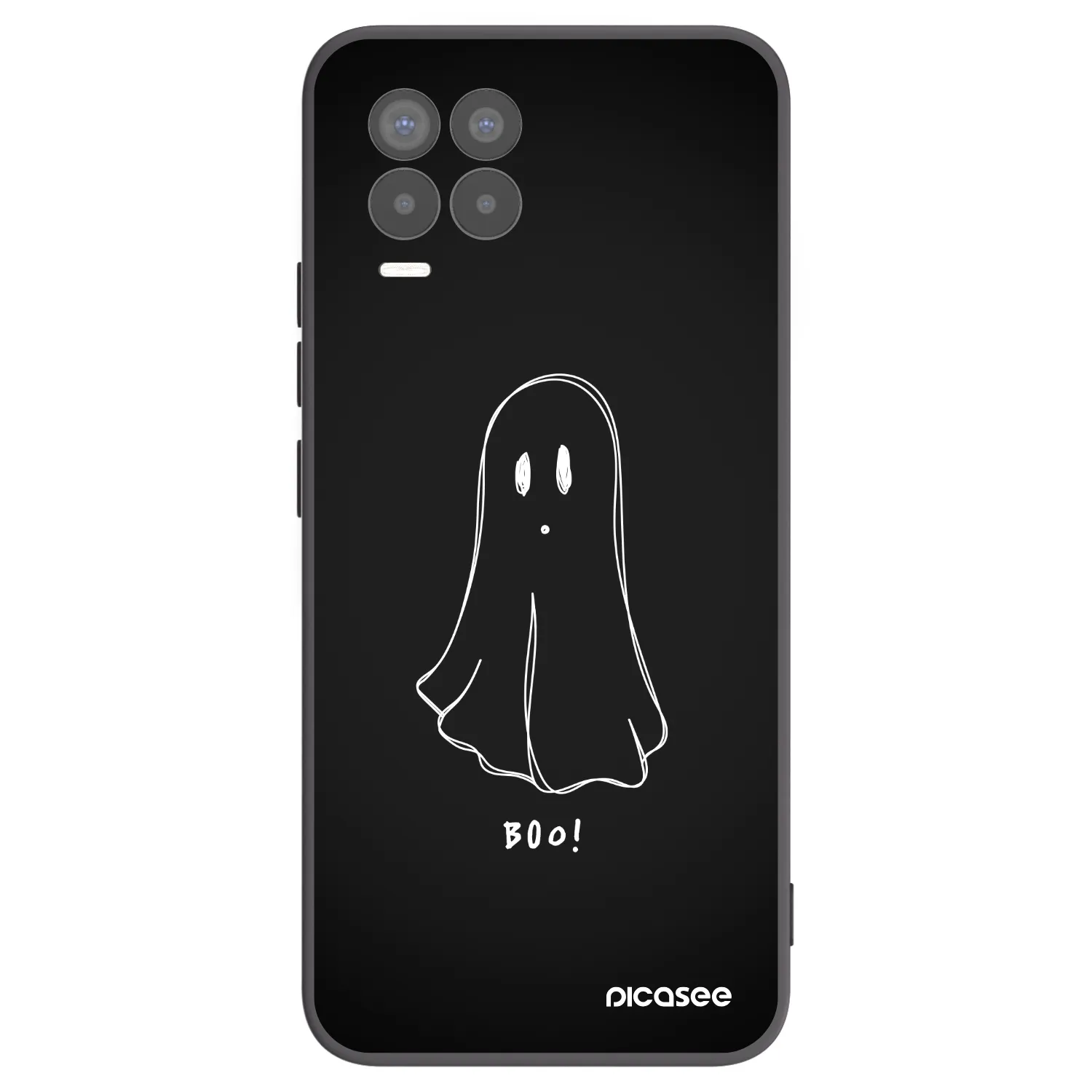 Picasee silikonski črni ovitek za Realme 8 4G - Ghost 2