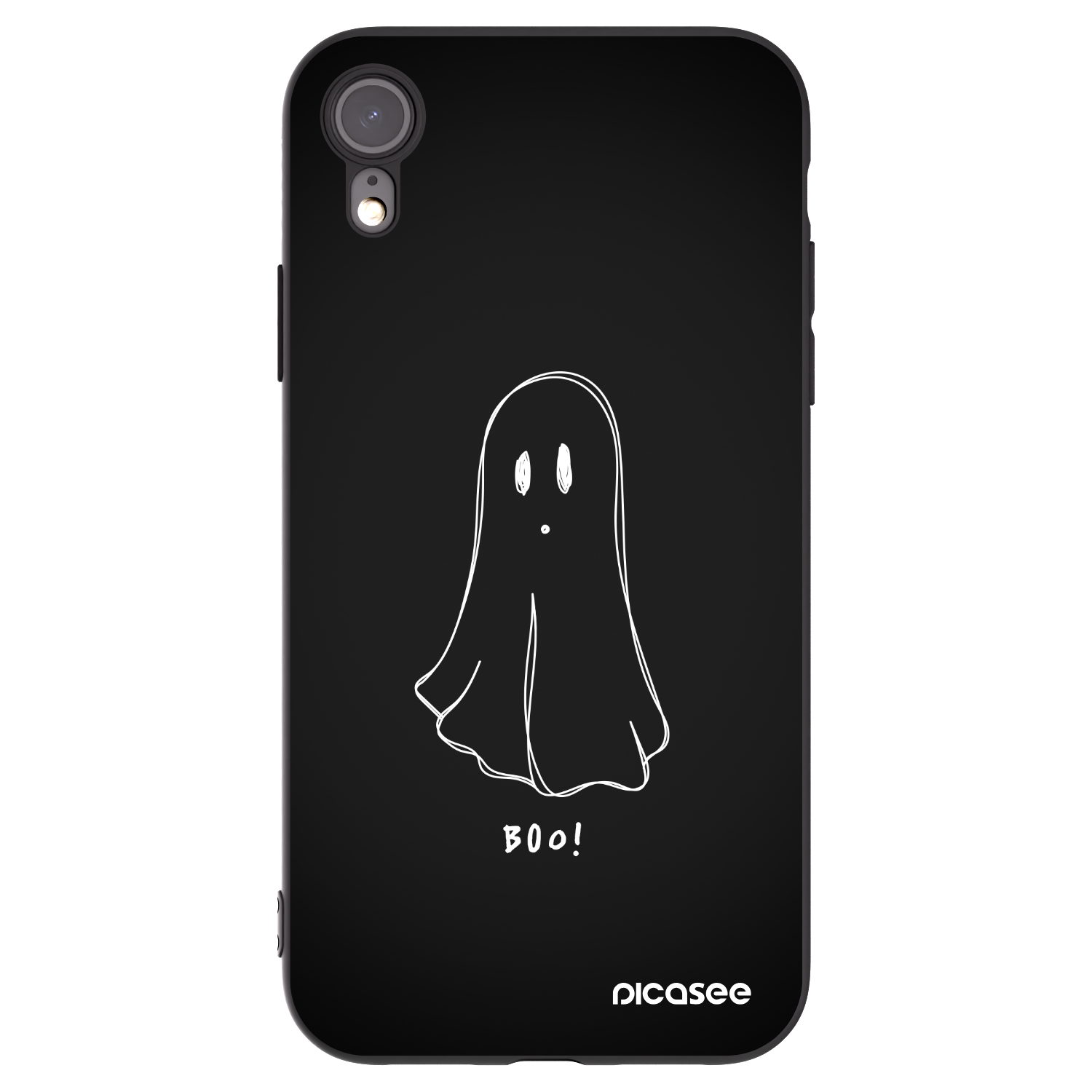 Picasee silikonski črni ovitek za Apple iPhone XR - Ghost 2