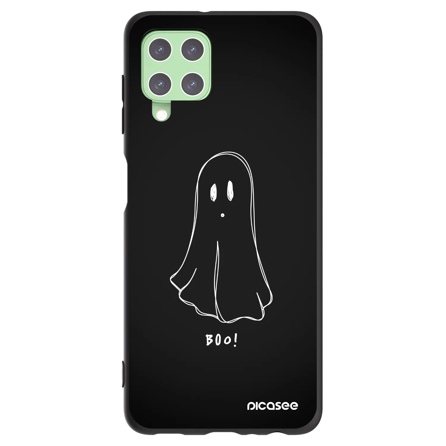 Picasee silikonski črni ovitek za Samsung Galaxy A22 A225F 4G - Ghost 2