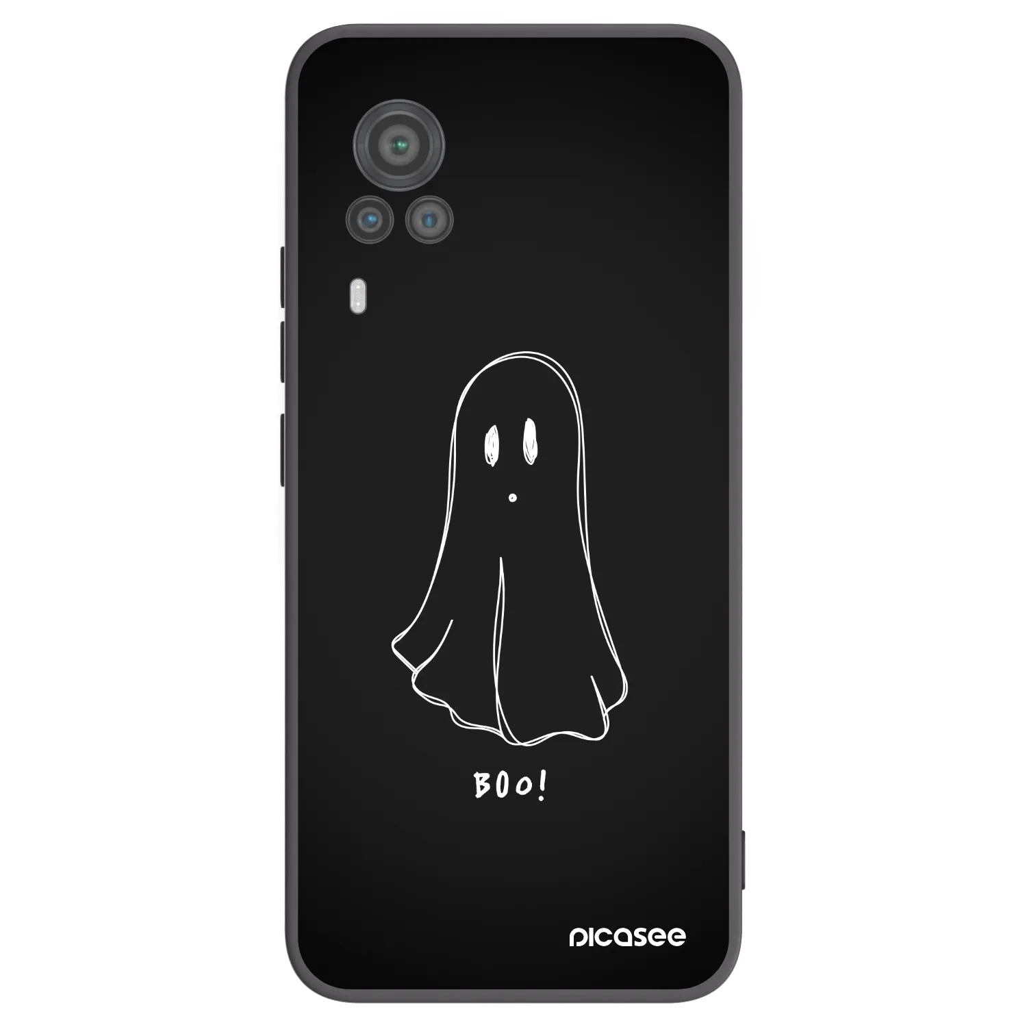 Picasee silikonski črni ovitek za Vivo X60 Pro 5G - Ghost 2