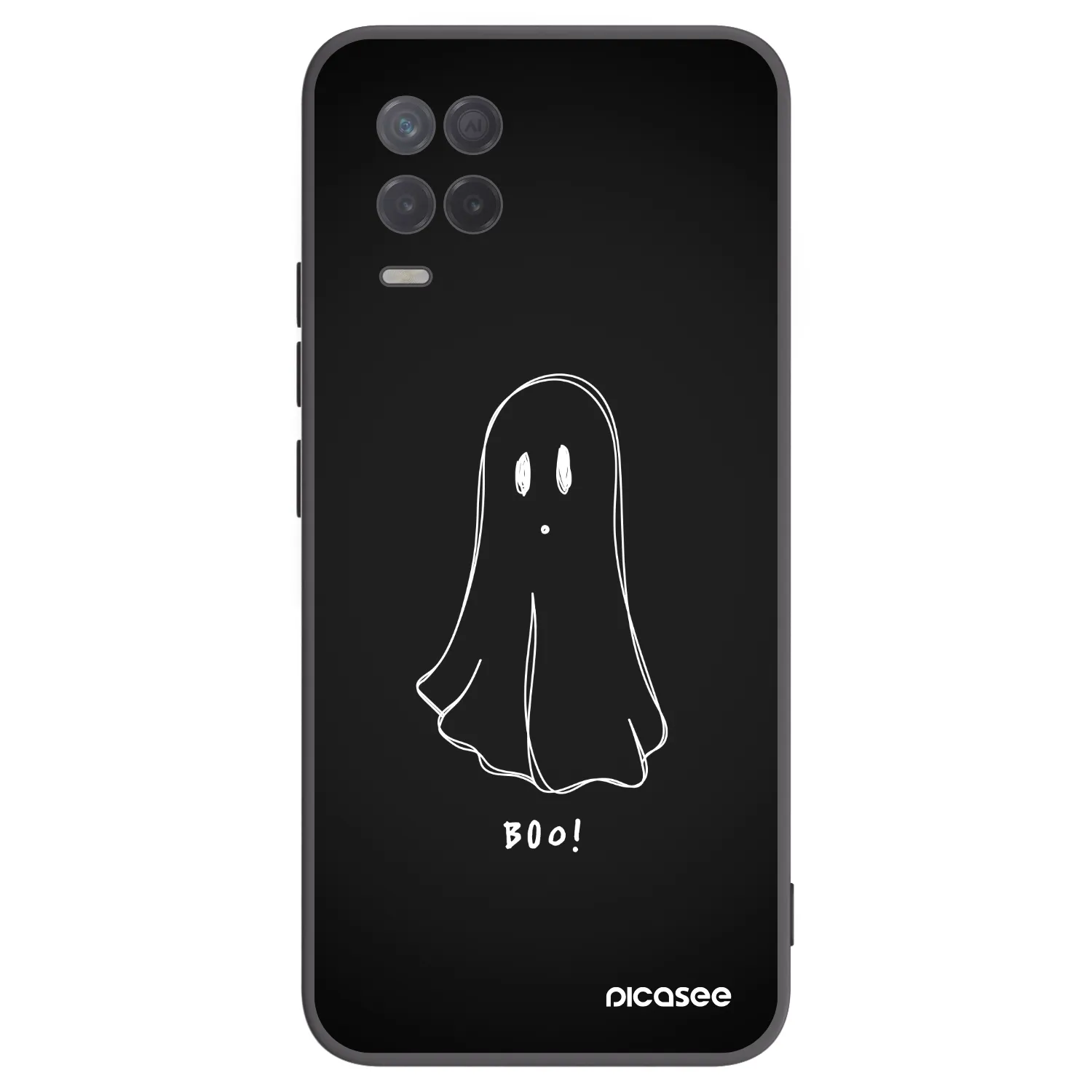 Picasee silikonski črni ovitek za Realme 8 5G - Ghost 2
