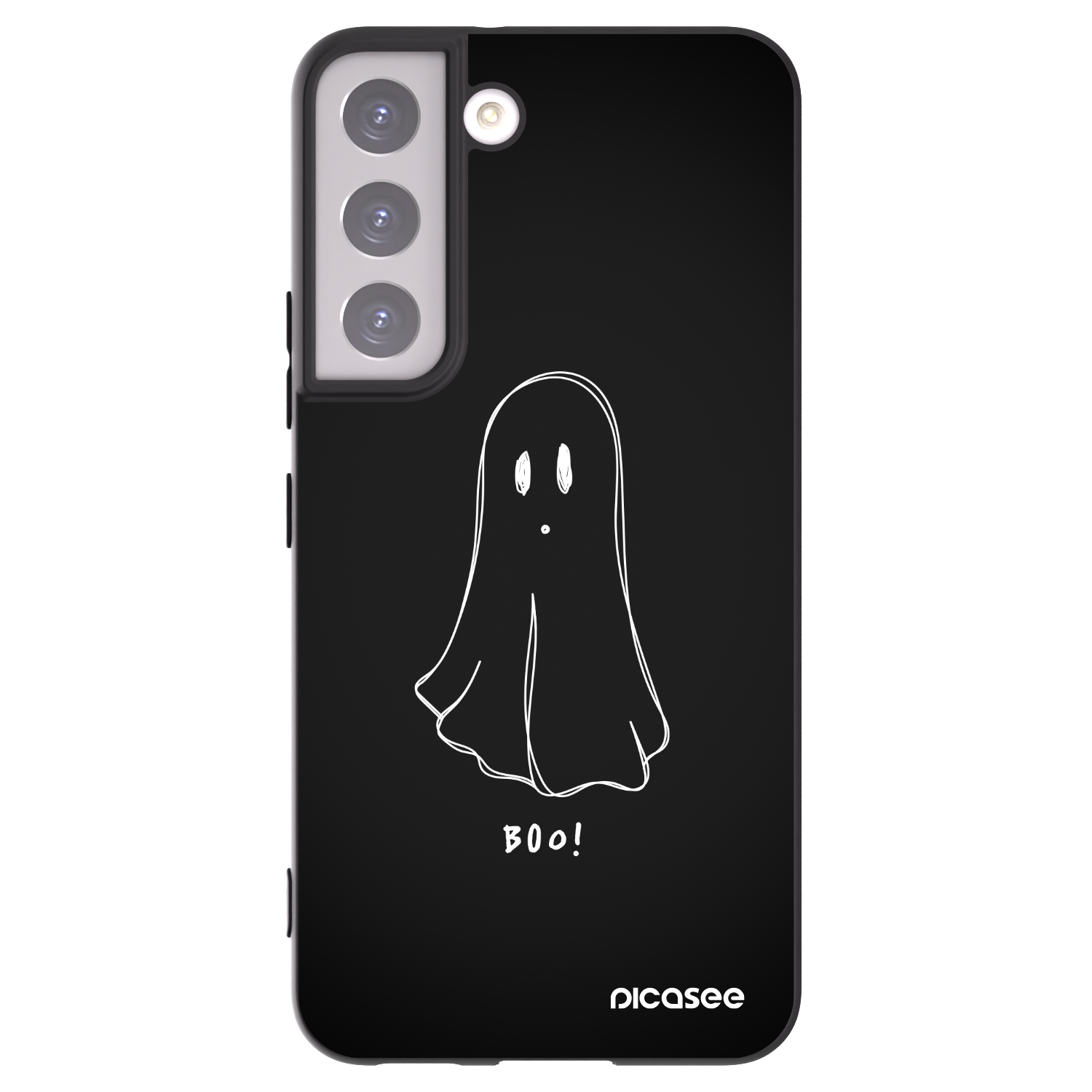 Picasee silikonski črni ovitek za Samsung Galaxy S22 5G - Ghost 2