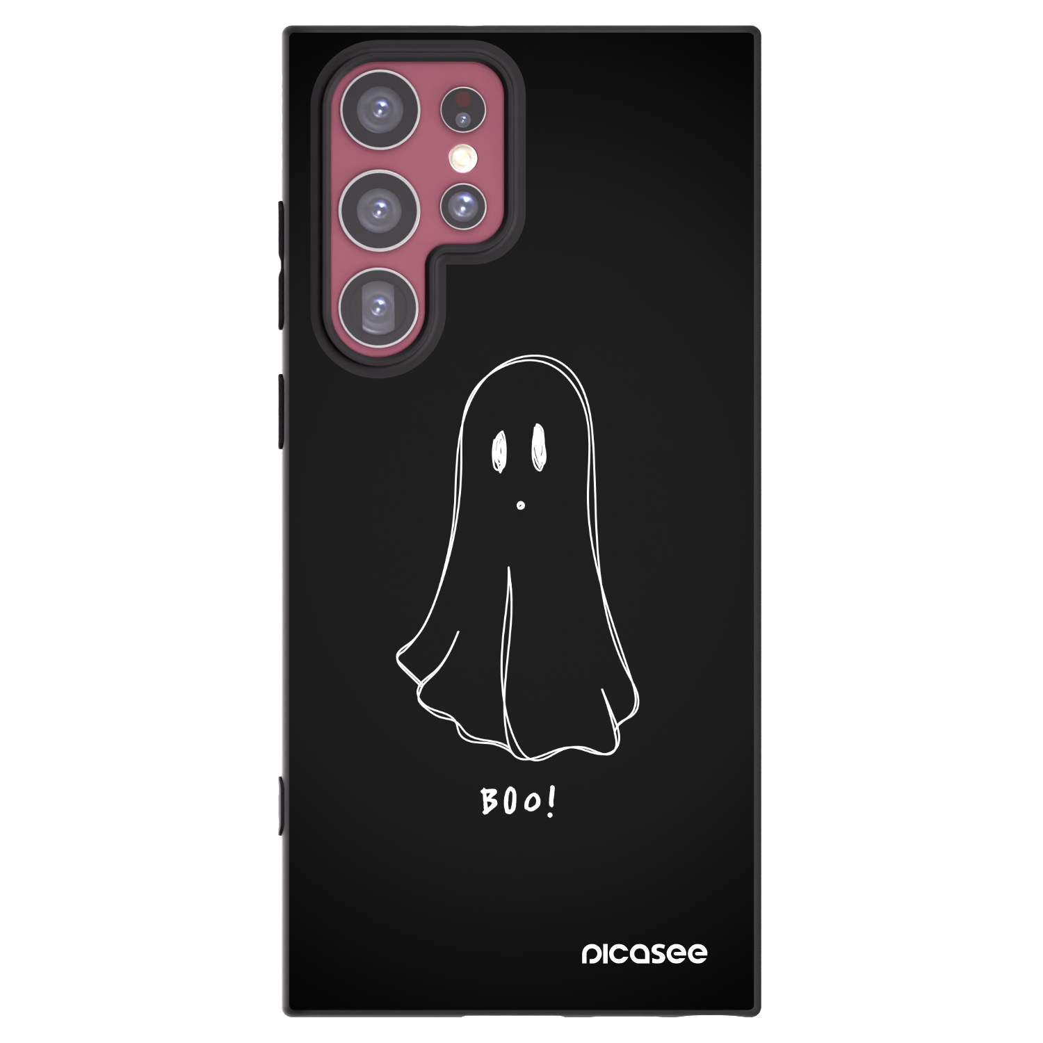 Picasee silikonski črni ovitek za Samsung Galaxy S22 Ultra 5G - Ghost 2
