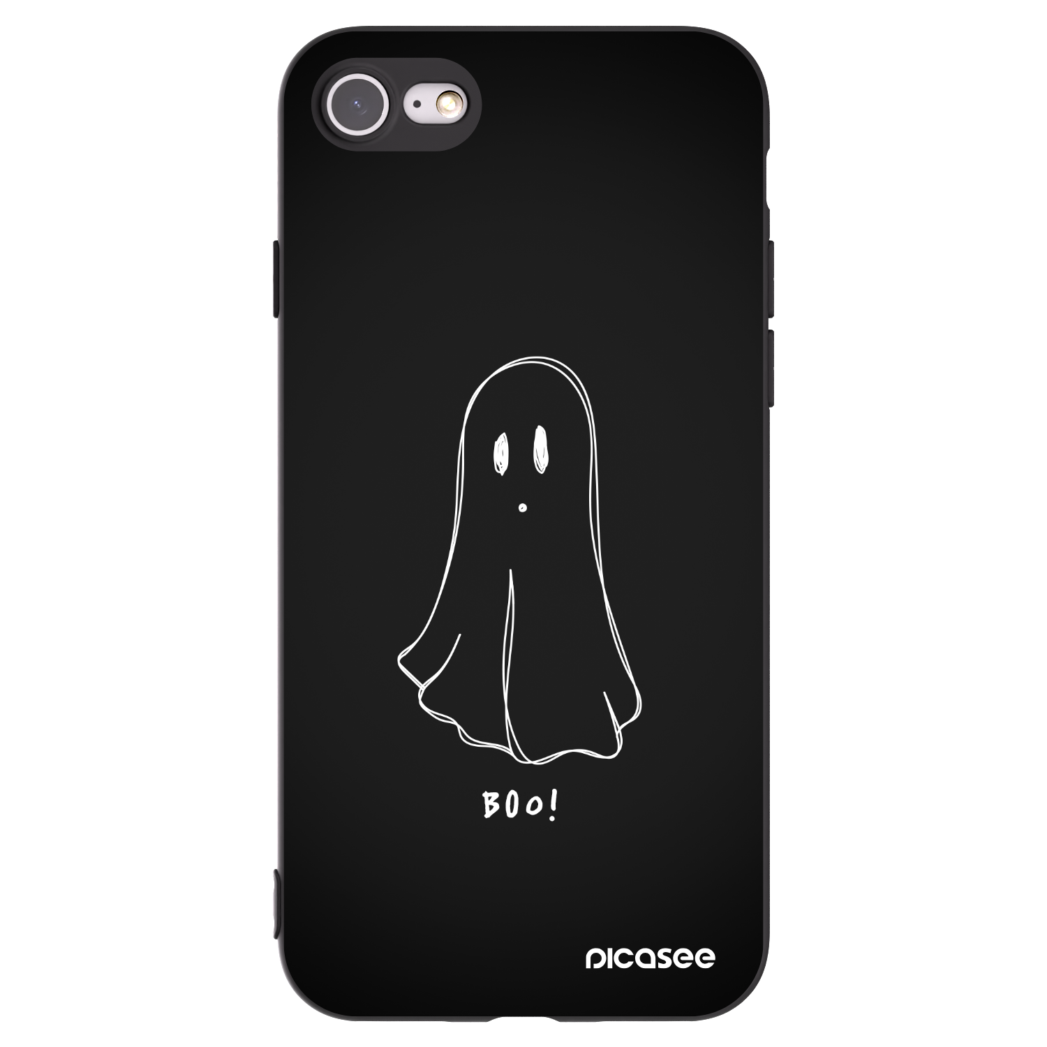 Picasee silikonski črni ovitek za Apple iPhone SE 2022 - Ghost 2