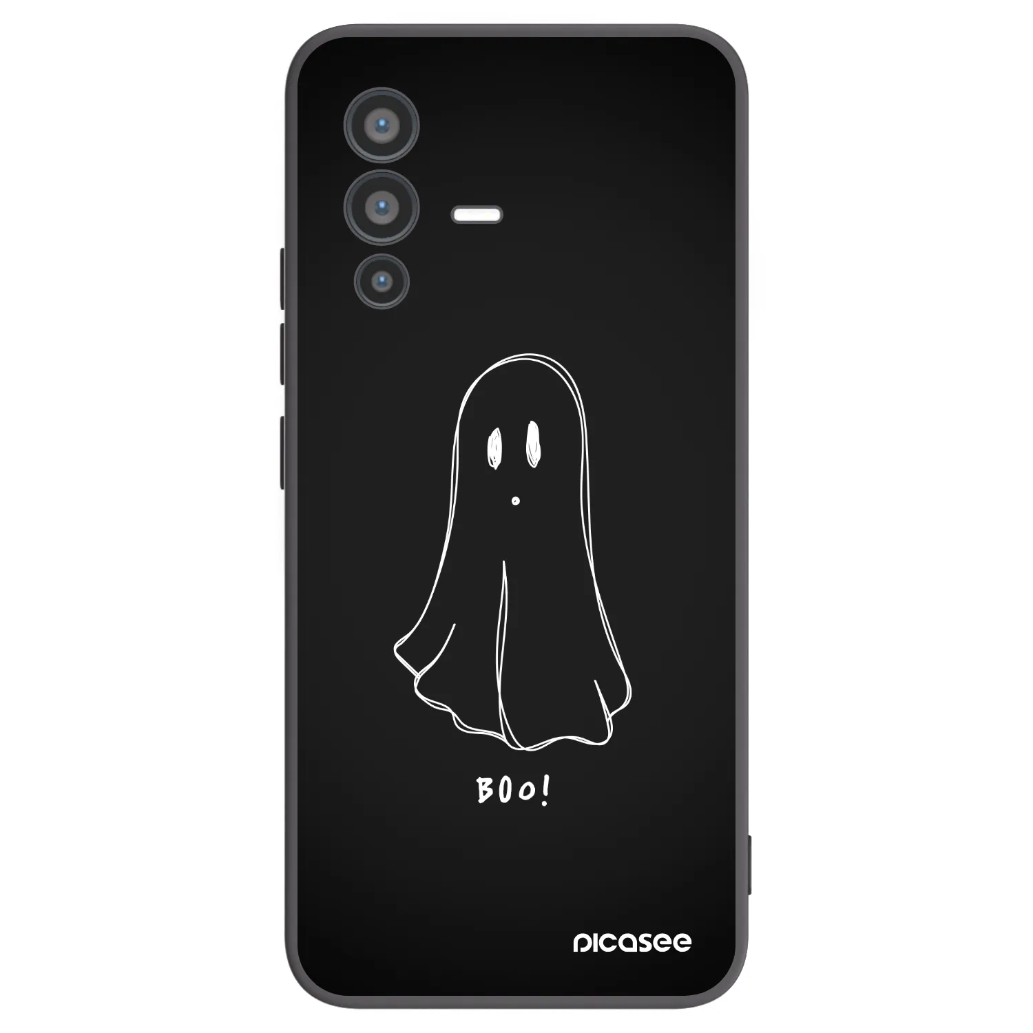Picasee silikonski črni ovitek za Vivo V23 5G - Ghost 2