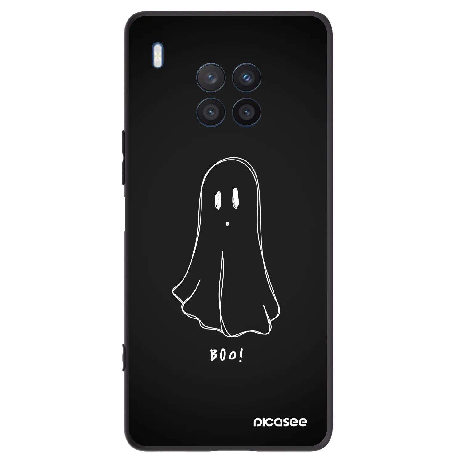 Picasee silikonski črni ovitek za Honor 50 Lite - Ghost 2