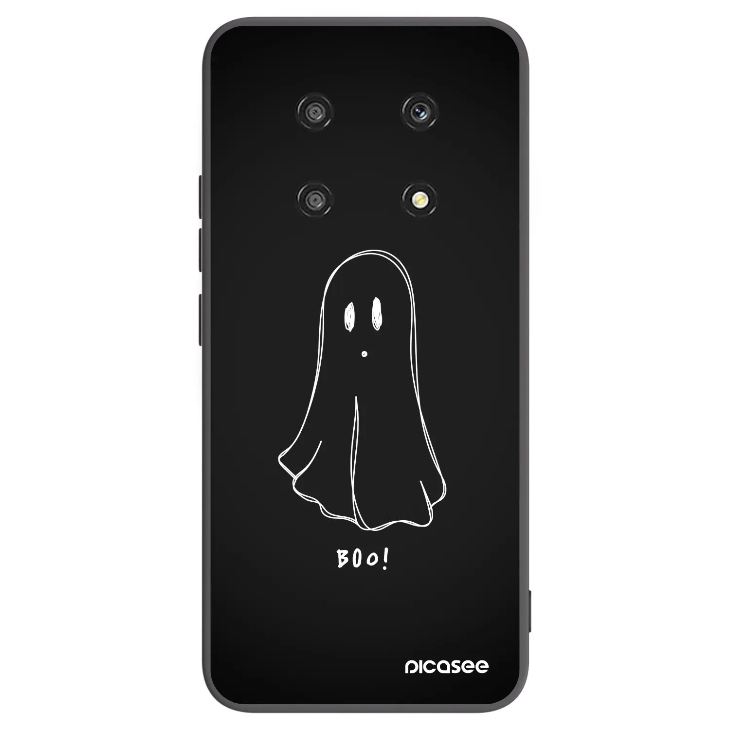 Picasee silikonski črni ovitek za Honor Magic4 Lite 5G - Ghost 2