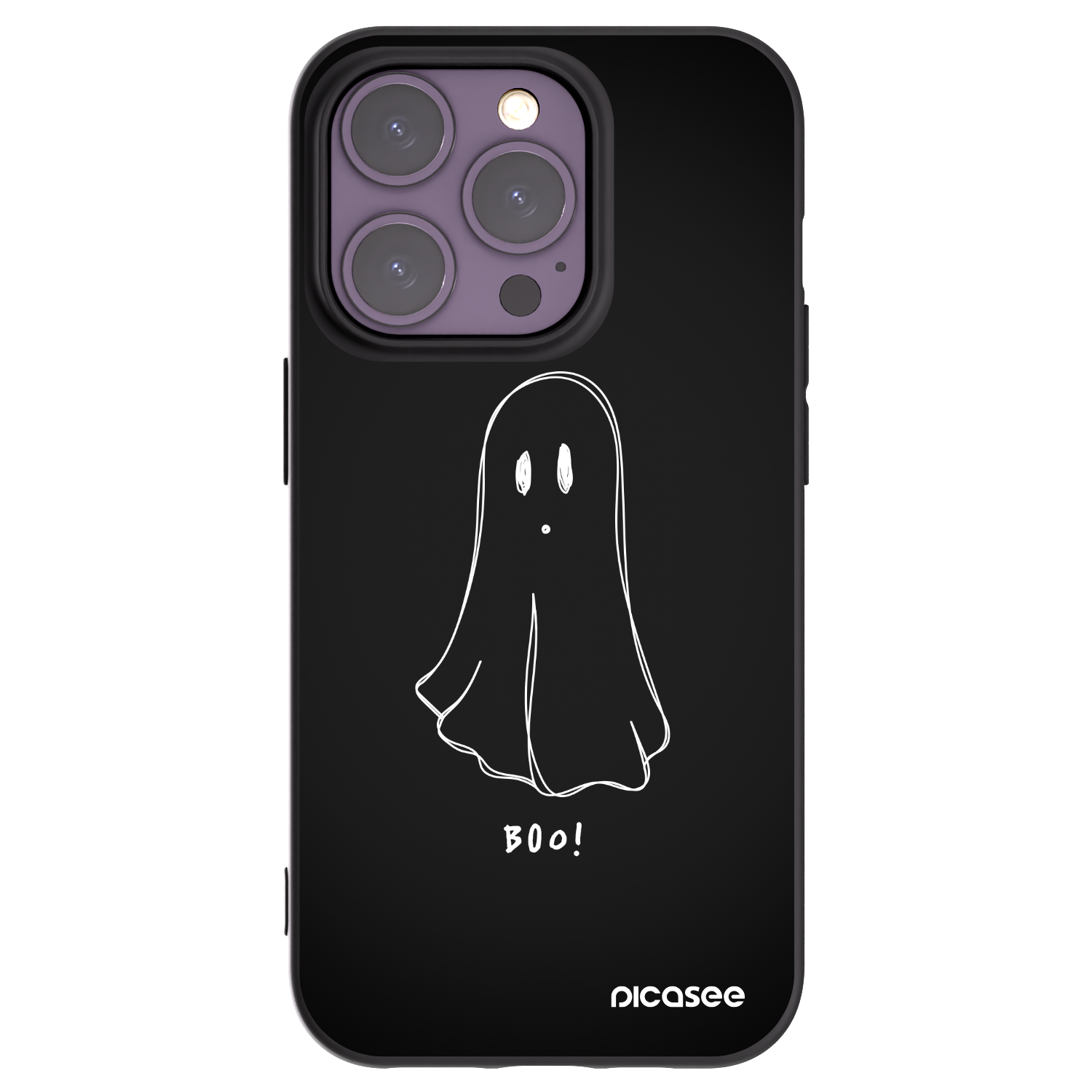 Picasee silikonski črni ovitek za Apple iPhone 14 Pro - Ghost 2