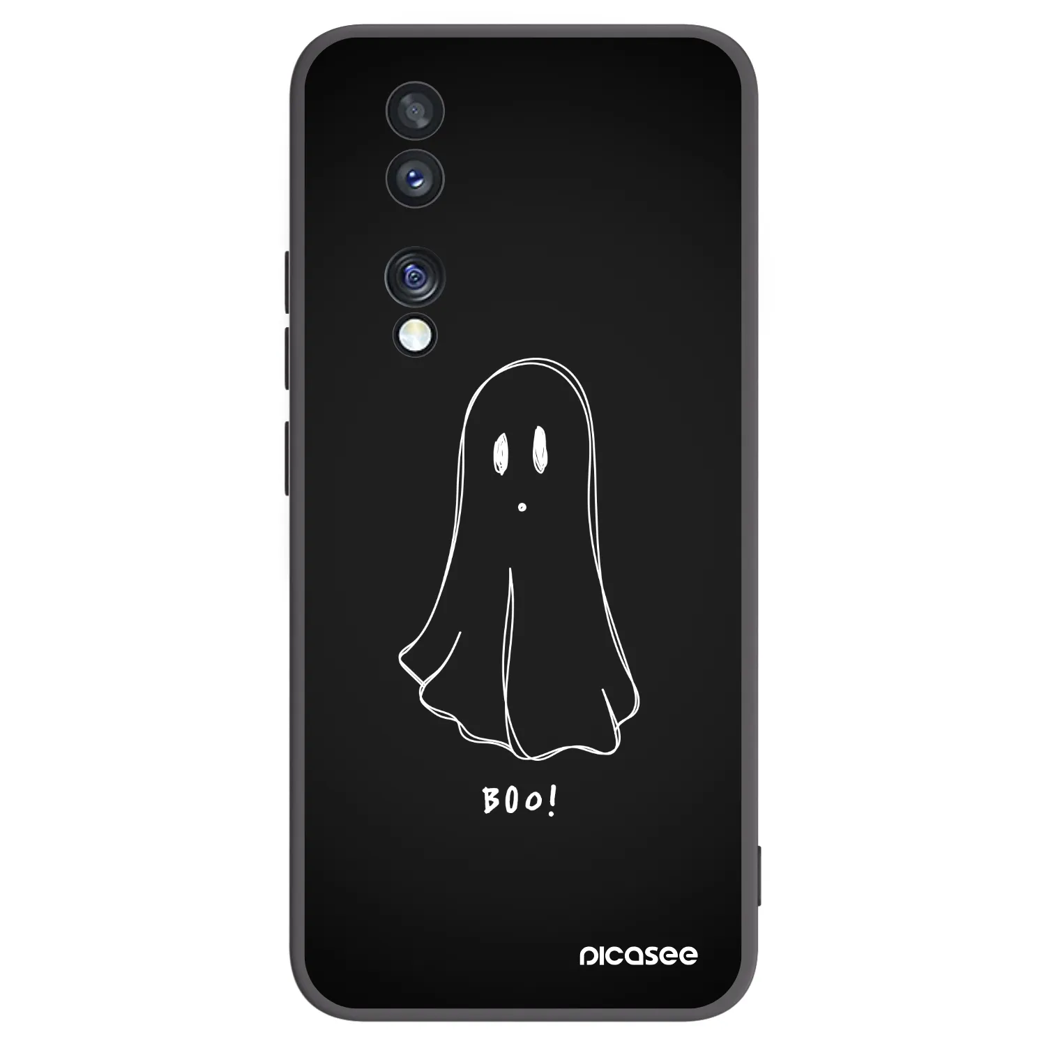 Picasee silikonski črni ovitek za Honor 70 - Ghost 2