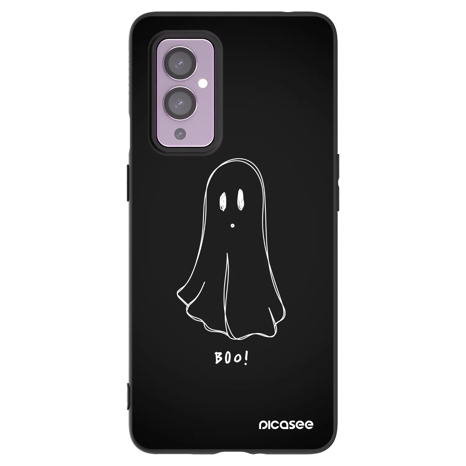Picasee silikonski črni ovitek za OnePlus 9 - Ghost 2