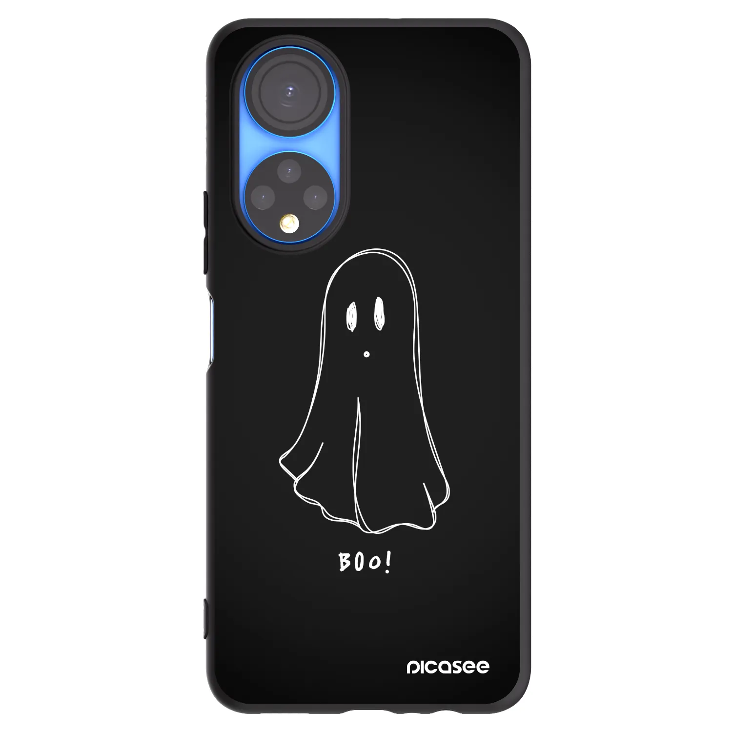 Picasee silikonski črni ovitek za Honor X7 - Ghost 2
