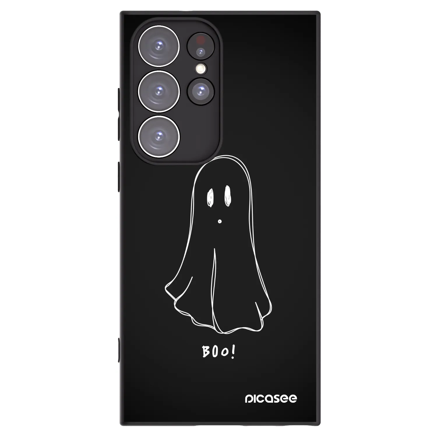 Picasee silikonski črni ovitek za Samsung Galaxy S23 Ultra 5G - Ghost 2