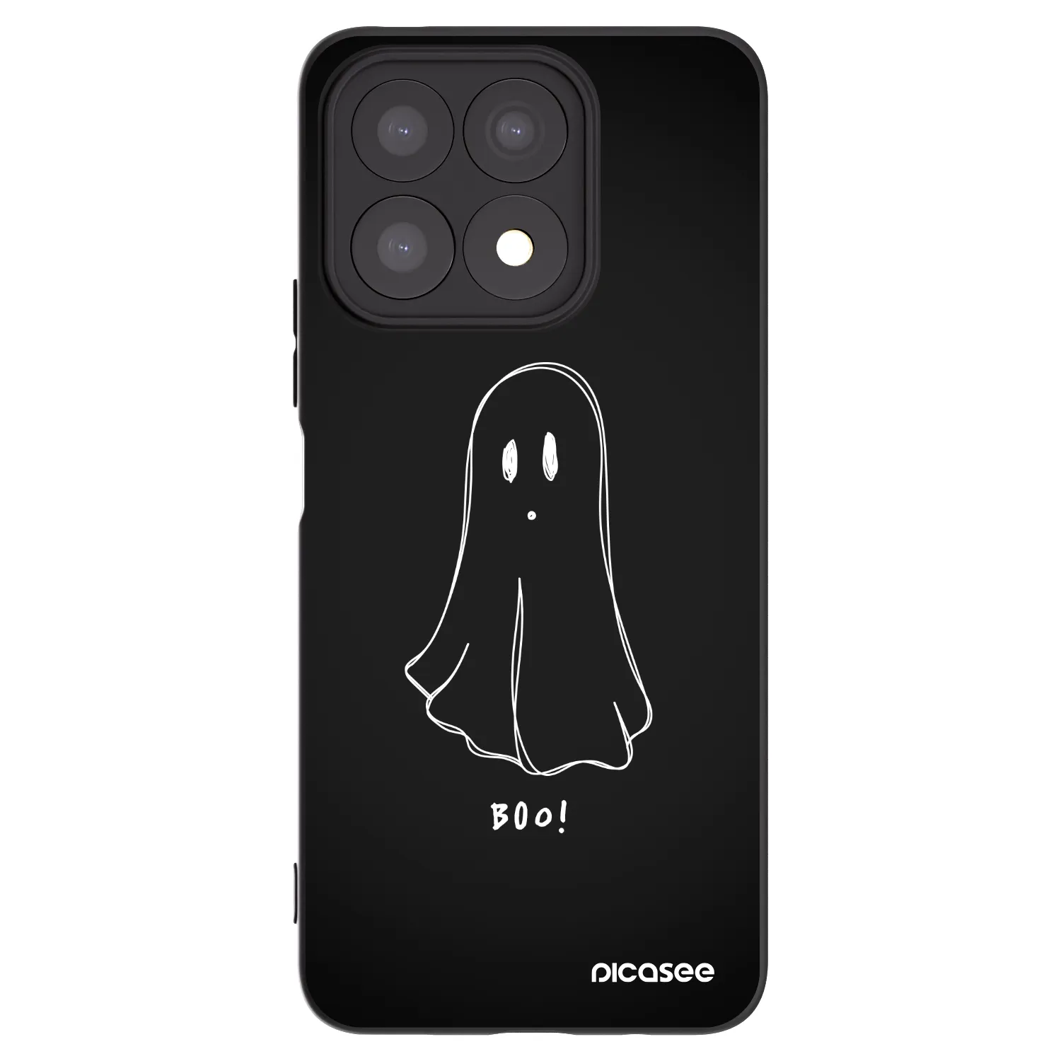 Picasee silikonski črni ovitek za Honor X8a - Ghost 2