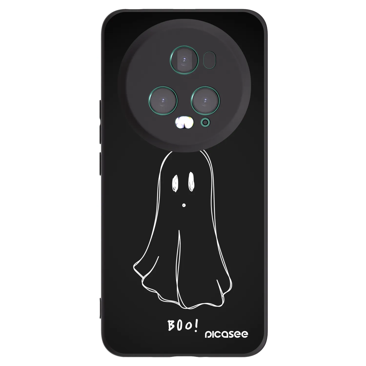 Picasee silikonski črni ovitek za Honor Magic5 Pro - Ghost 2