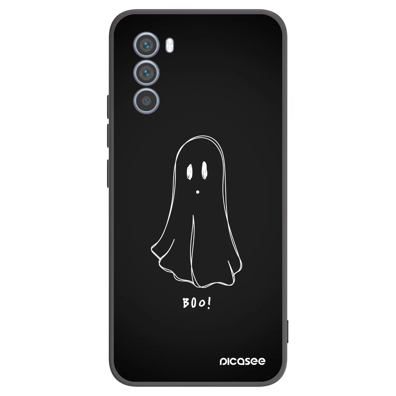 Picasee silikonski črni ovitek za Motorola Moto G62 - Ghost 2