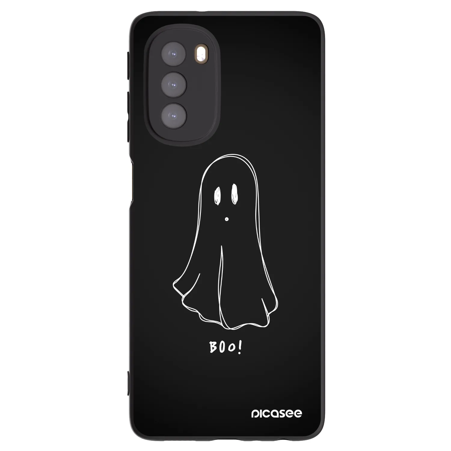 Picasee silikonski črni ovitek za Motorola Moto G51 - Ghost 2