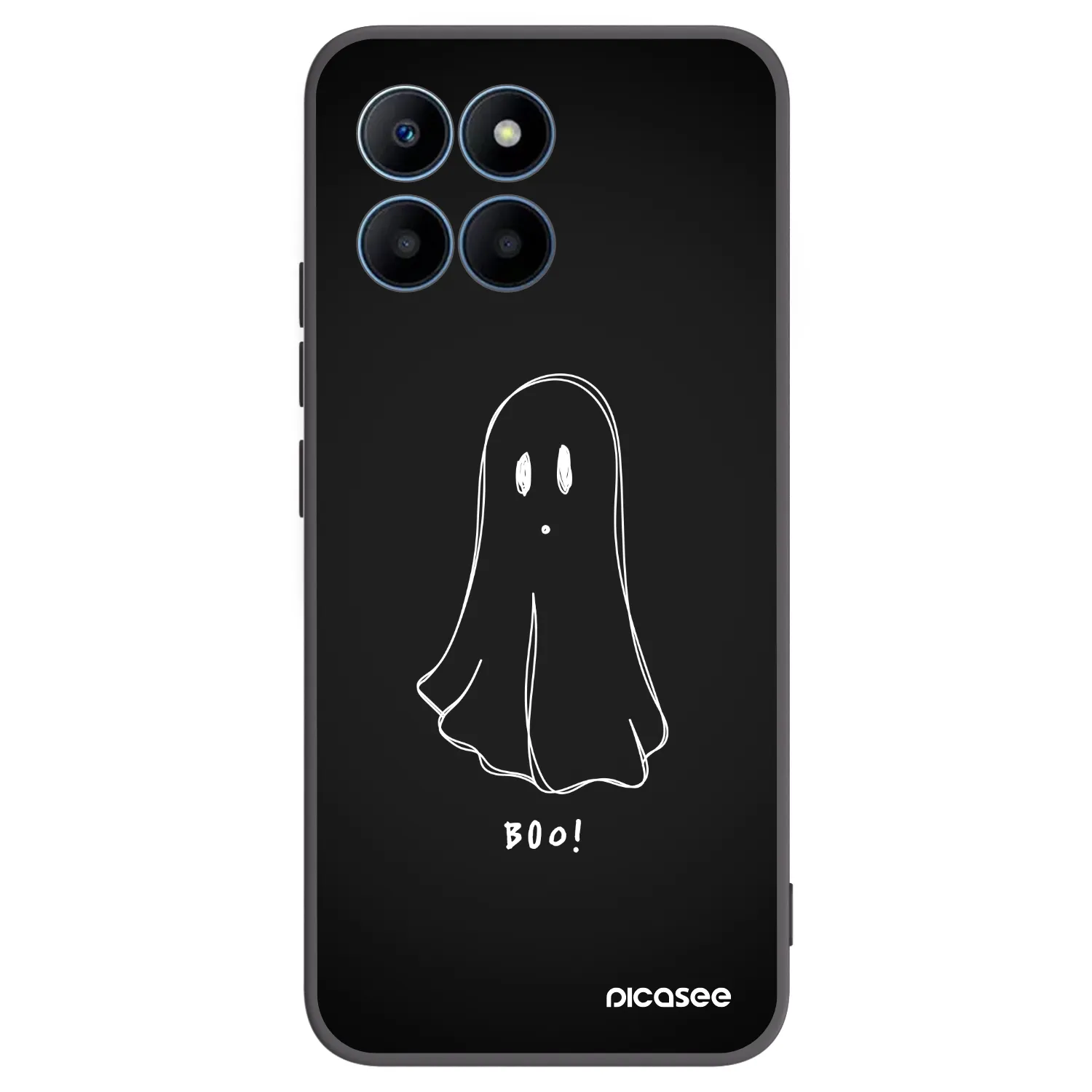 Picasee silikonski črni ovitek za Honor 70 Lite - Ghost 2