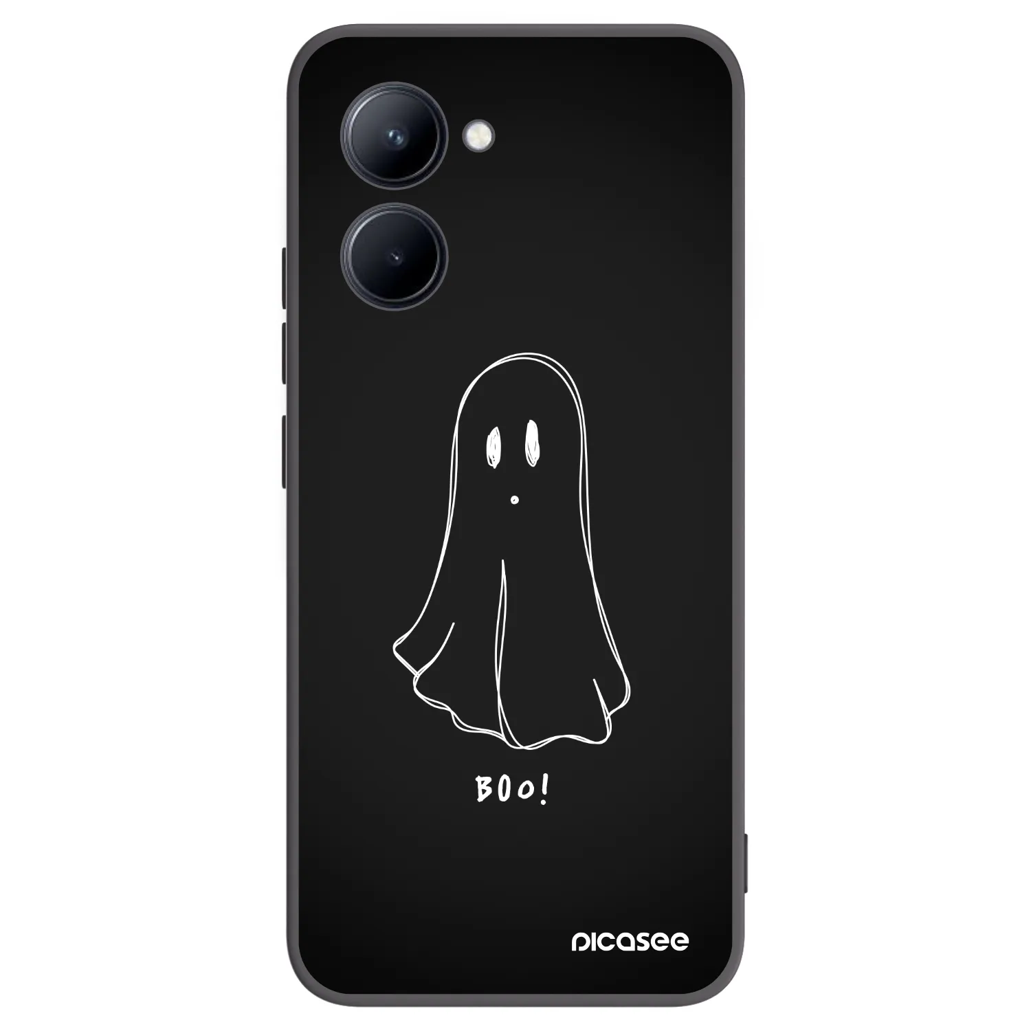 Picasee silikonski črni ovitek za Realme C33 (2023) - Ghost 2
