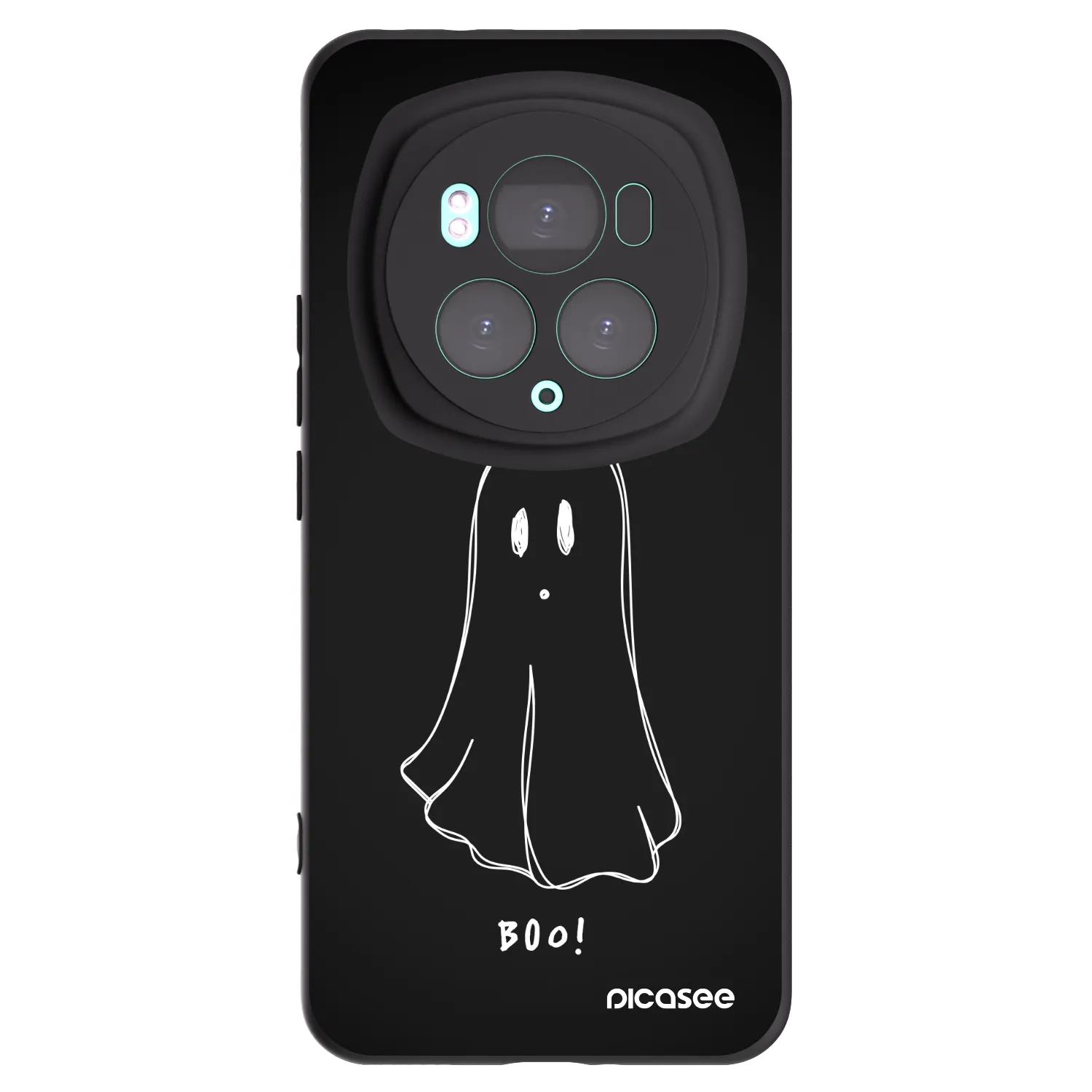 Picasee silikonski črni ovitek za Honor Magic6 Pro - Ghost 2