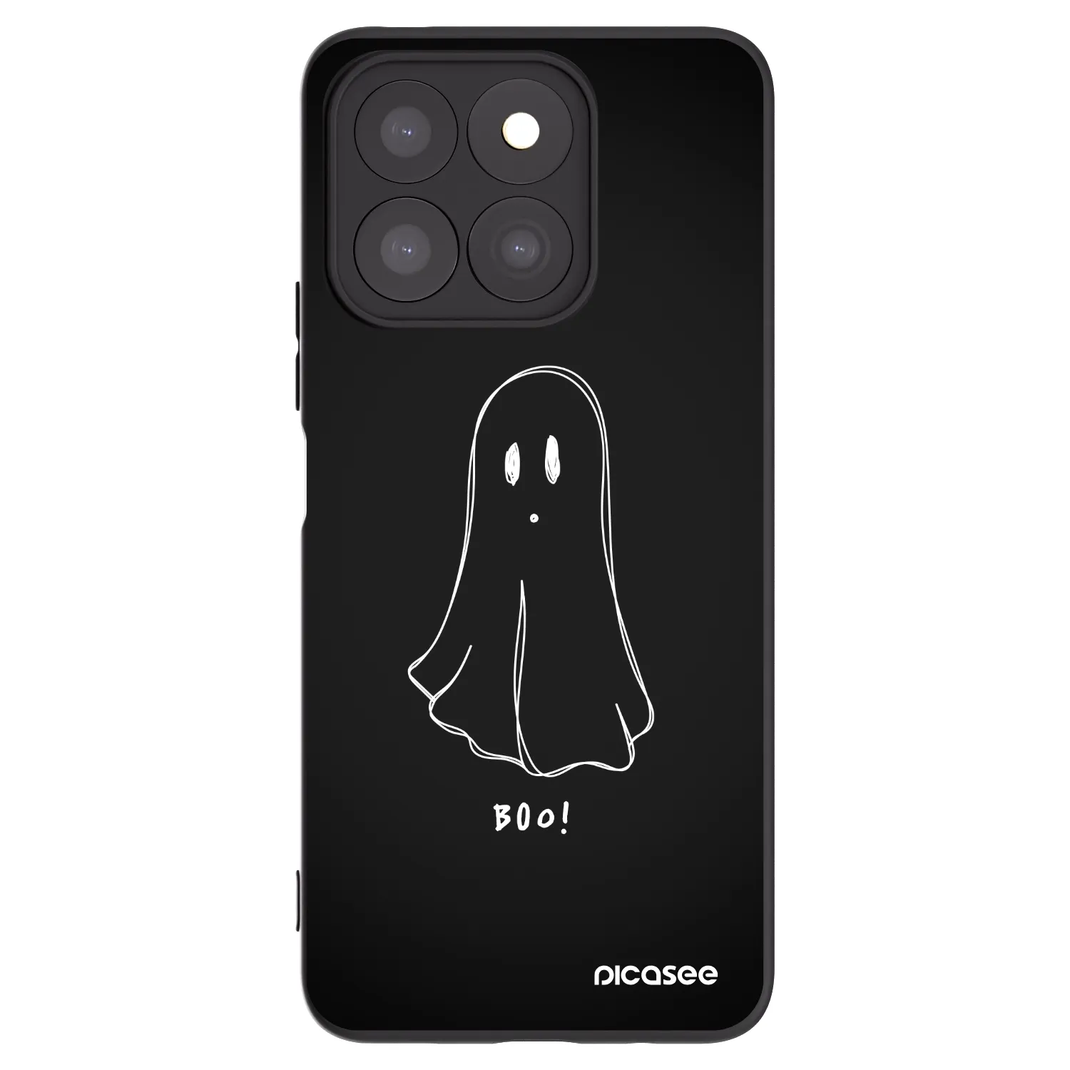 Picasee silikonski črni ovitek za Honor X8b - Ghost 2