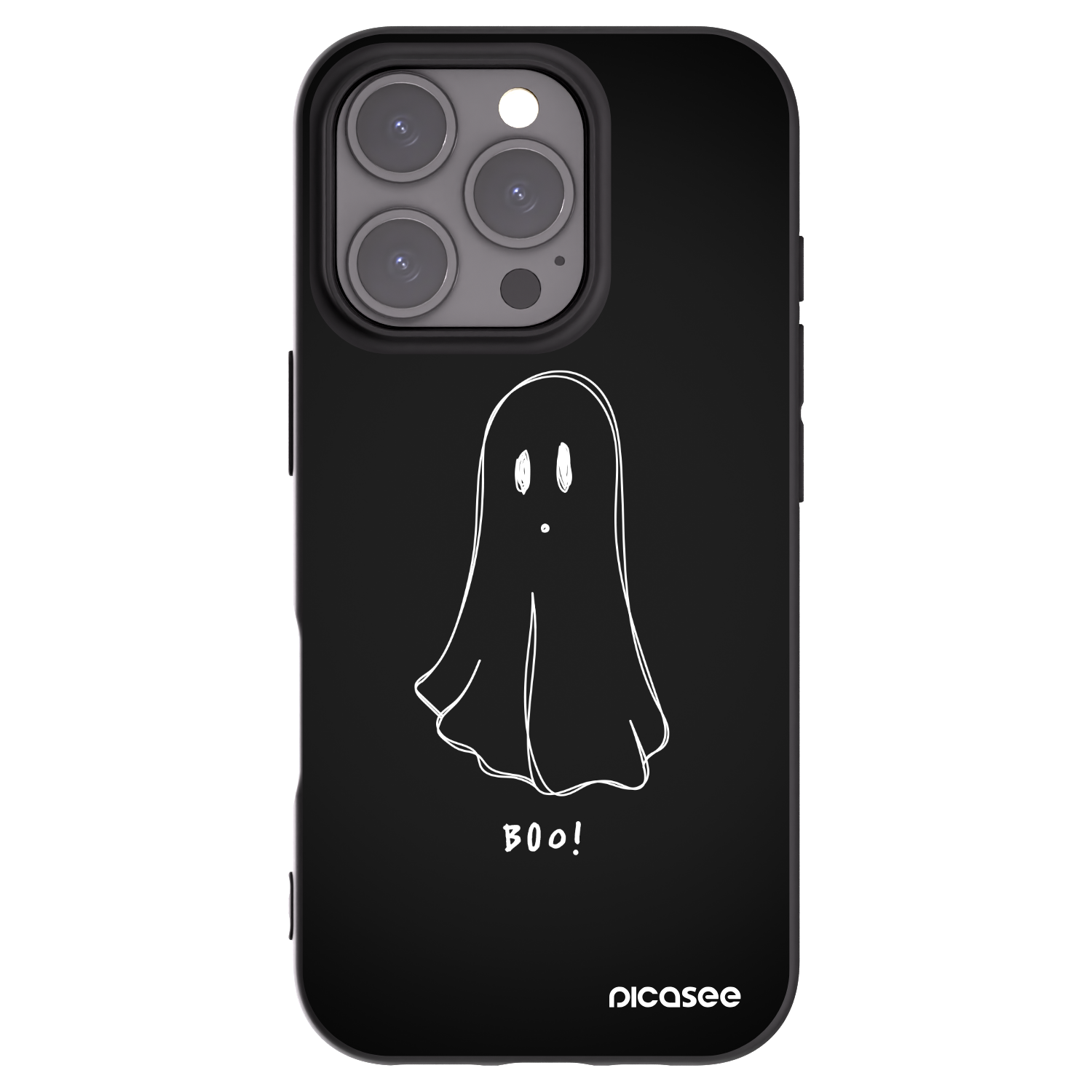 Picasee silikonski črni ovitek za Apple iPhone 16 Pro - Ghost 2