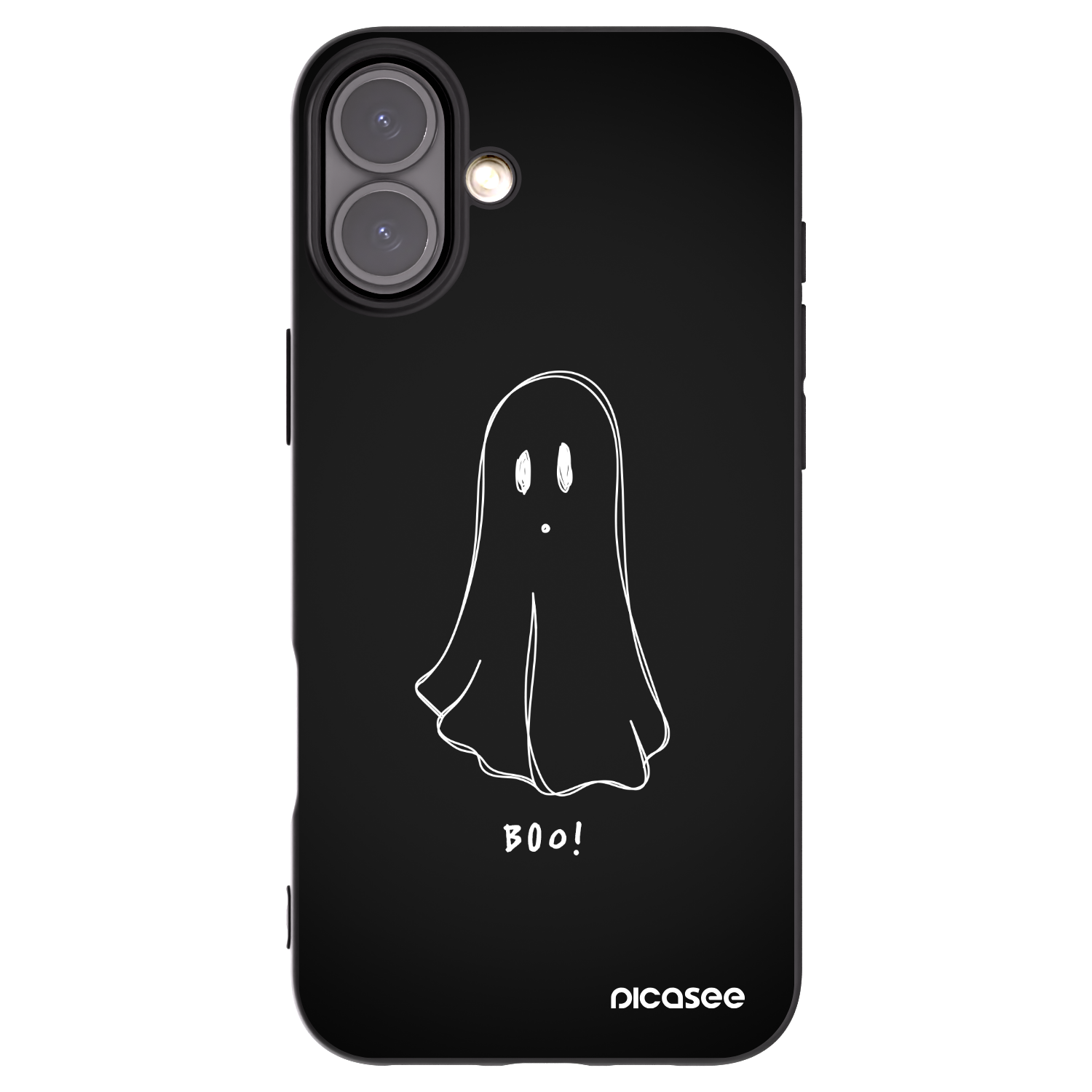 Picasee silikonski črni ovitek za Apple iPhone 16 Plus - Ghost 2