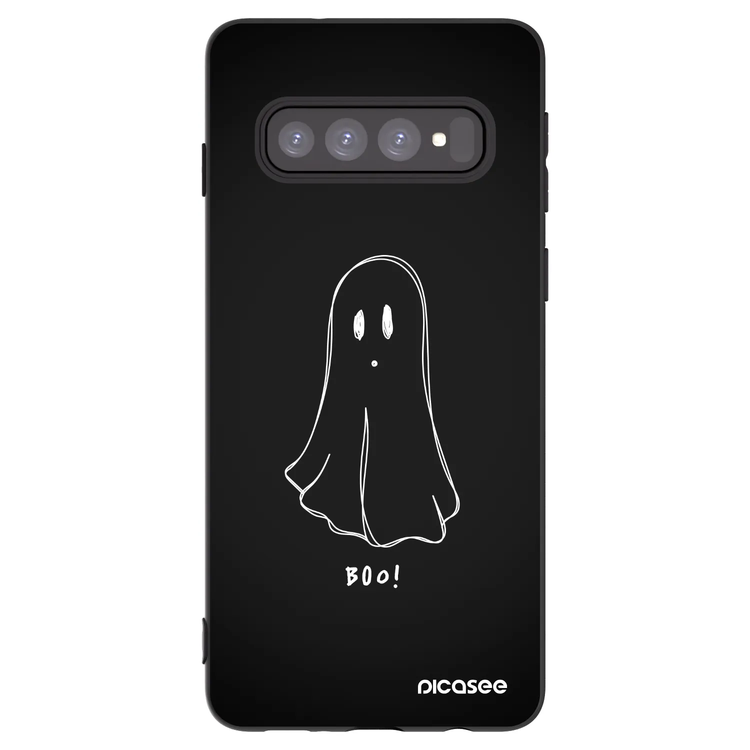Picasee silikonski črni ovitek za Samsung Galaxy S10 G973 - Ghost 2