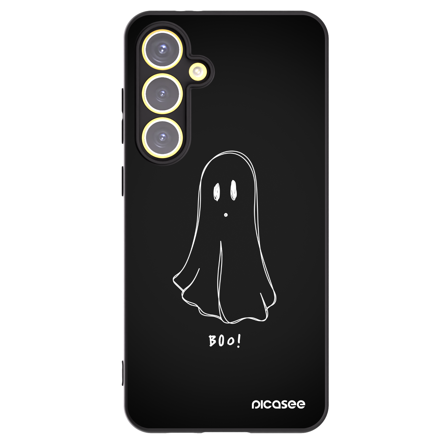 Picasee silikonski črni ovitek za Samsung Galaxy S24 FE S721B - Ghost 2