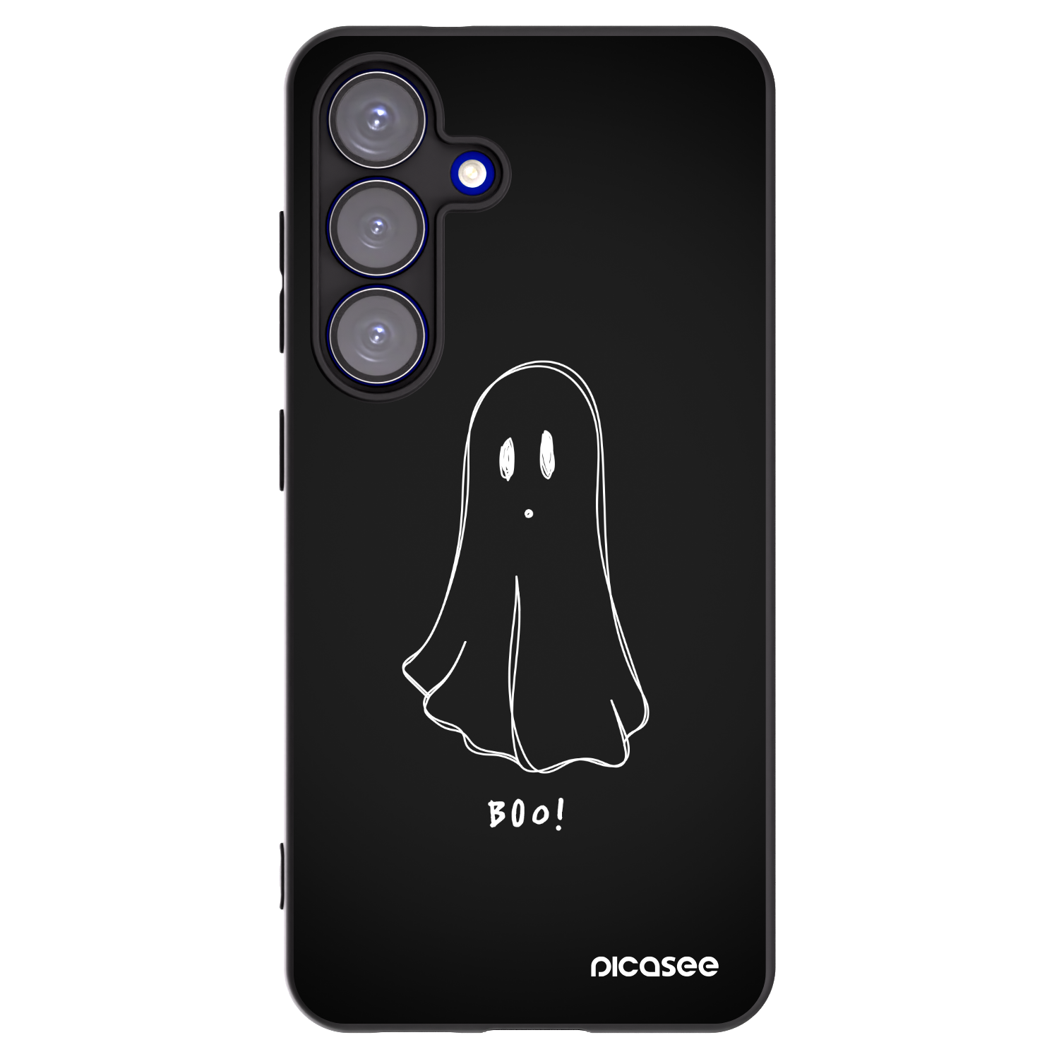 Picasee silikonski črni ovitek za Samsung Galaxy S25 5G - Ghost 2