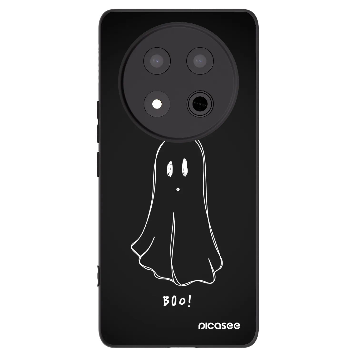 Picasee silikonski črni ovitek za Honor Magic7 Lite 5G - Ghost 2
