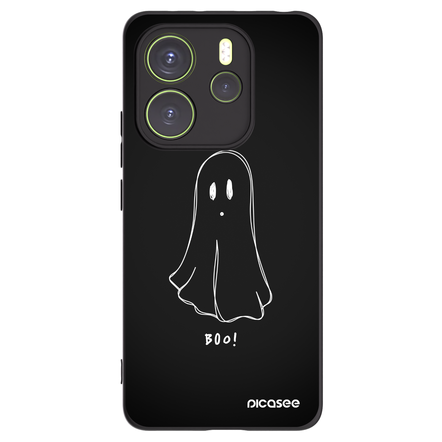 Picasee silikonski črni ovitek za Xiaomi Redmi Note 14 4G - Ghost 2