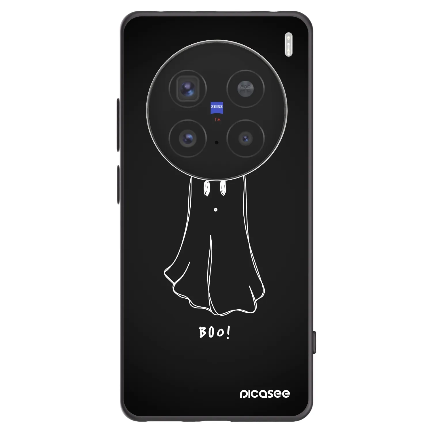 Picasee silikonski črni ovitek za Vivo X200 Pro - Ghost 2