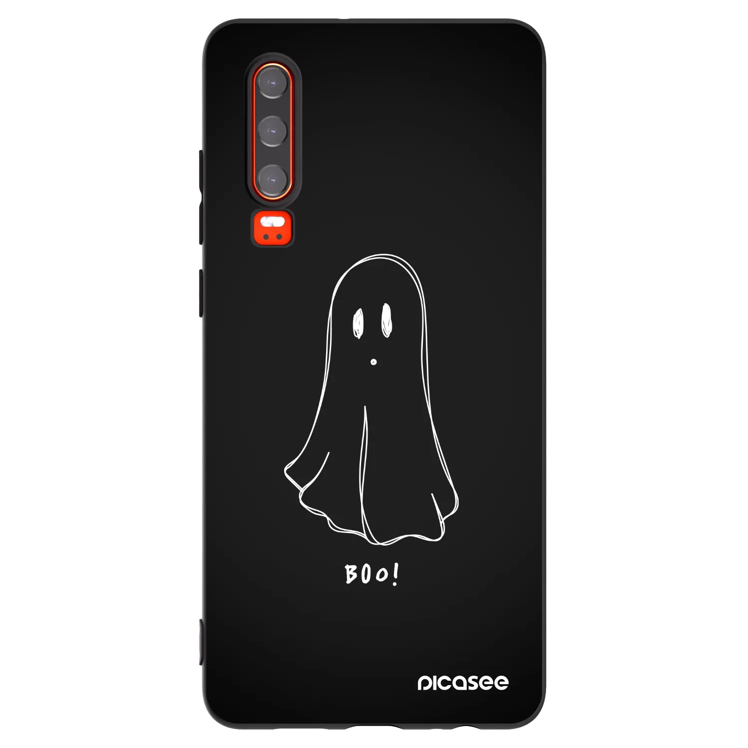 Picasee silikonski črni ovitek za Huawei P30 - Ghost 2