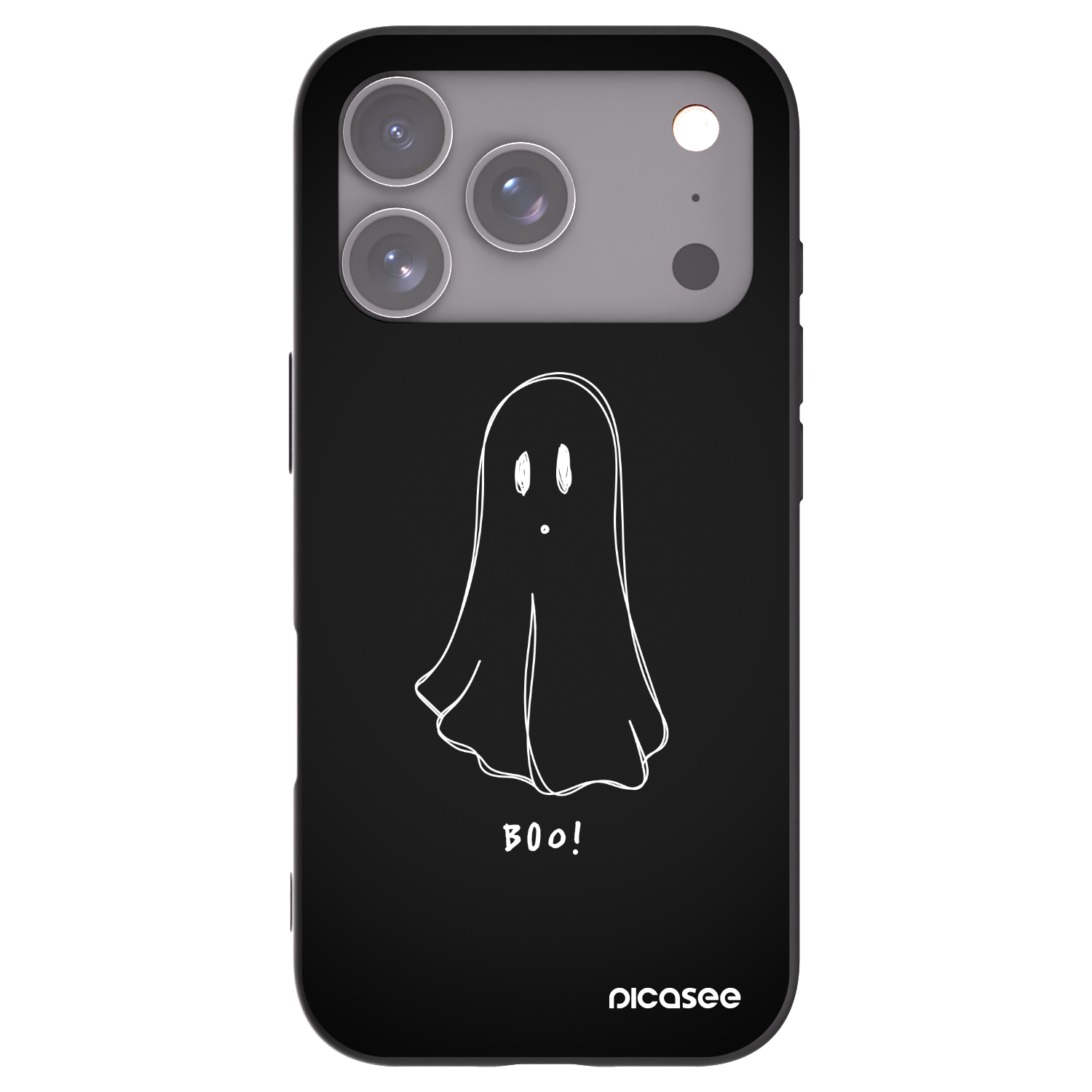 Picasee silikonski črni ovitek za Apple iPhone 17 Pro - Ghost 2