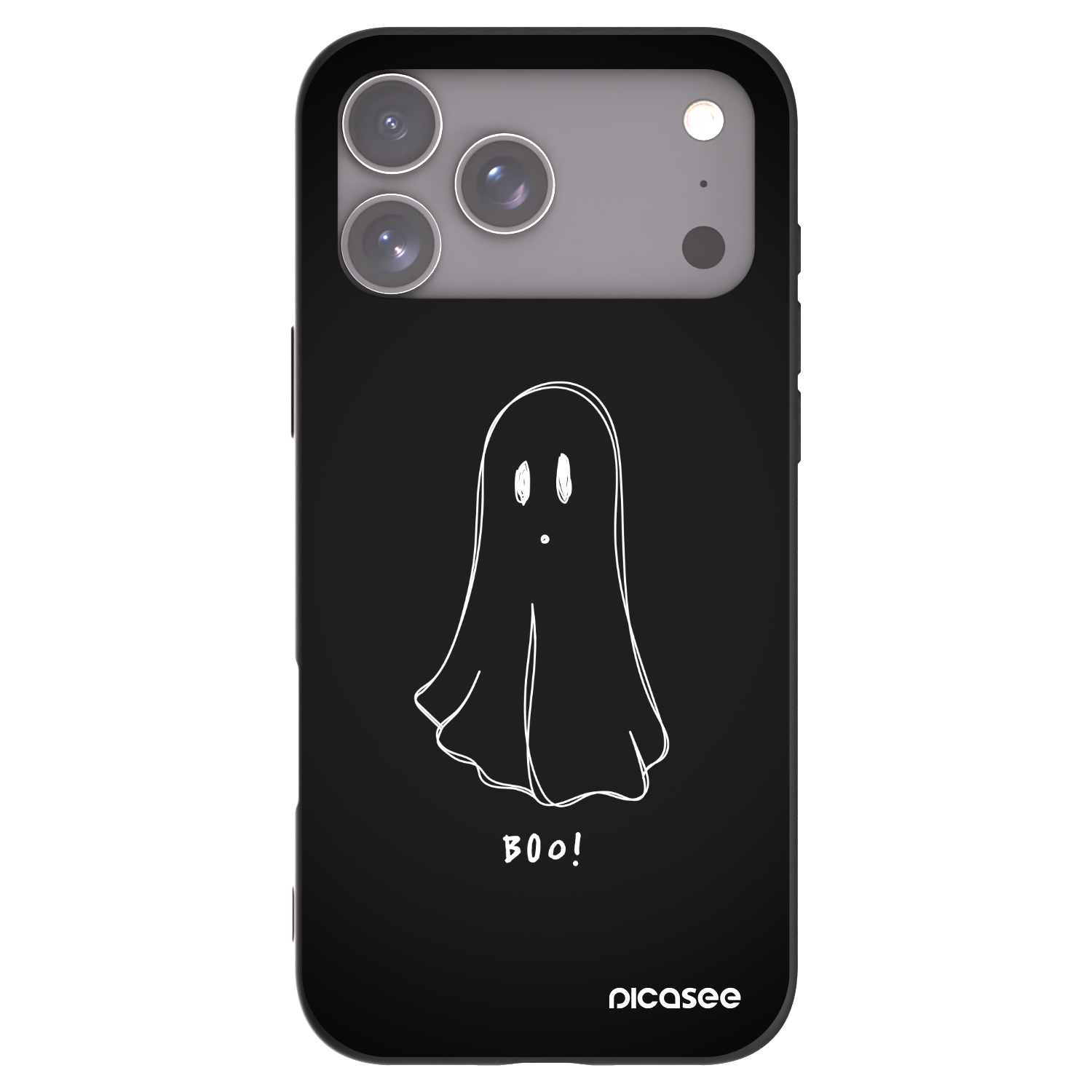 Picasee silikonski črni ovitek za Apple iPhone 17 Pro Max - Ghost 2
