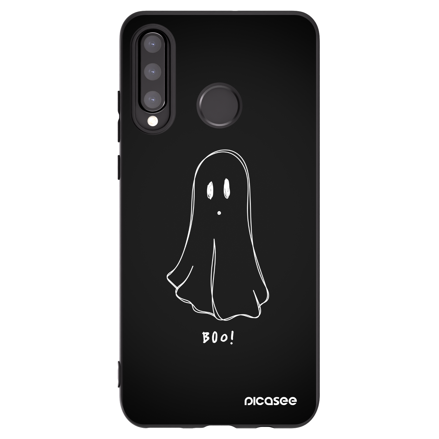 Picasee silikonski črni ovitek za Huawei P30 Lite - Ghost 2