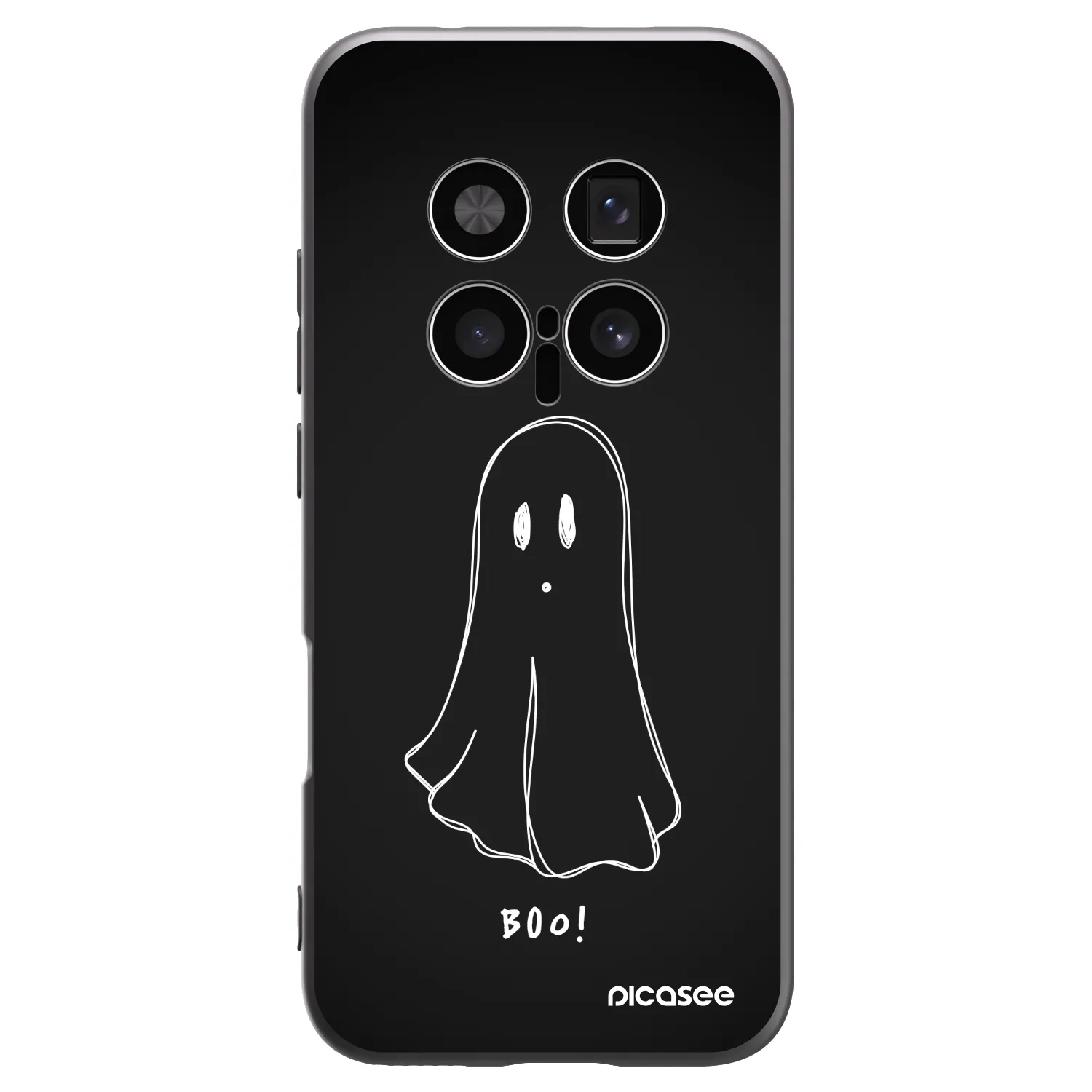 Picasee silikonski črni ovitek za Honor Magic8 Pro 5G - Ghost 2