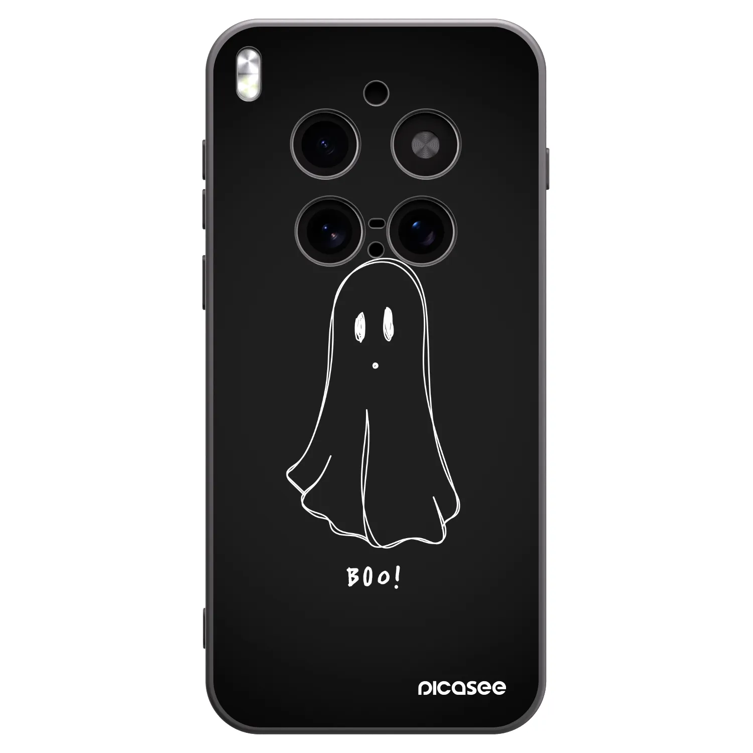 Picasee silikonski črni ovitek za Vivo X300 Pro - Ghost 2
