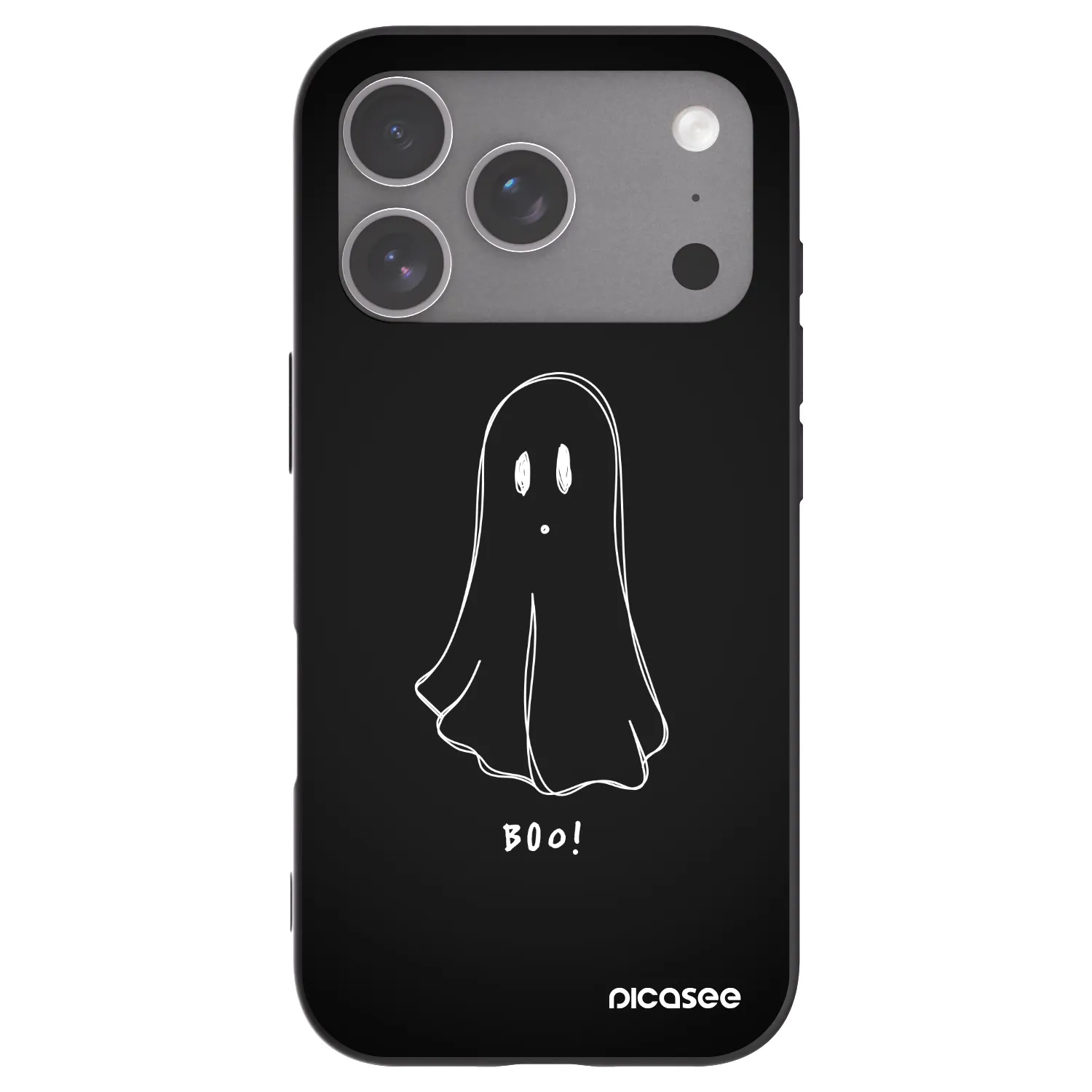 Picasee silikonski črni ovitek za Apple iPhone 18 Pro - Ghost 2