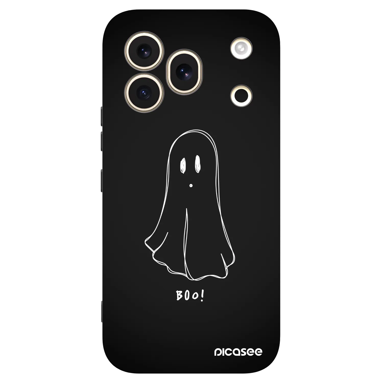 Picasee silikonski črni ovitek za Honor 600 Pro - Ghost 2