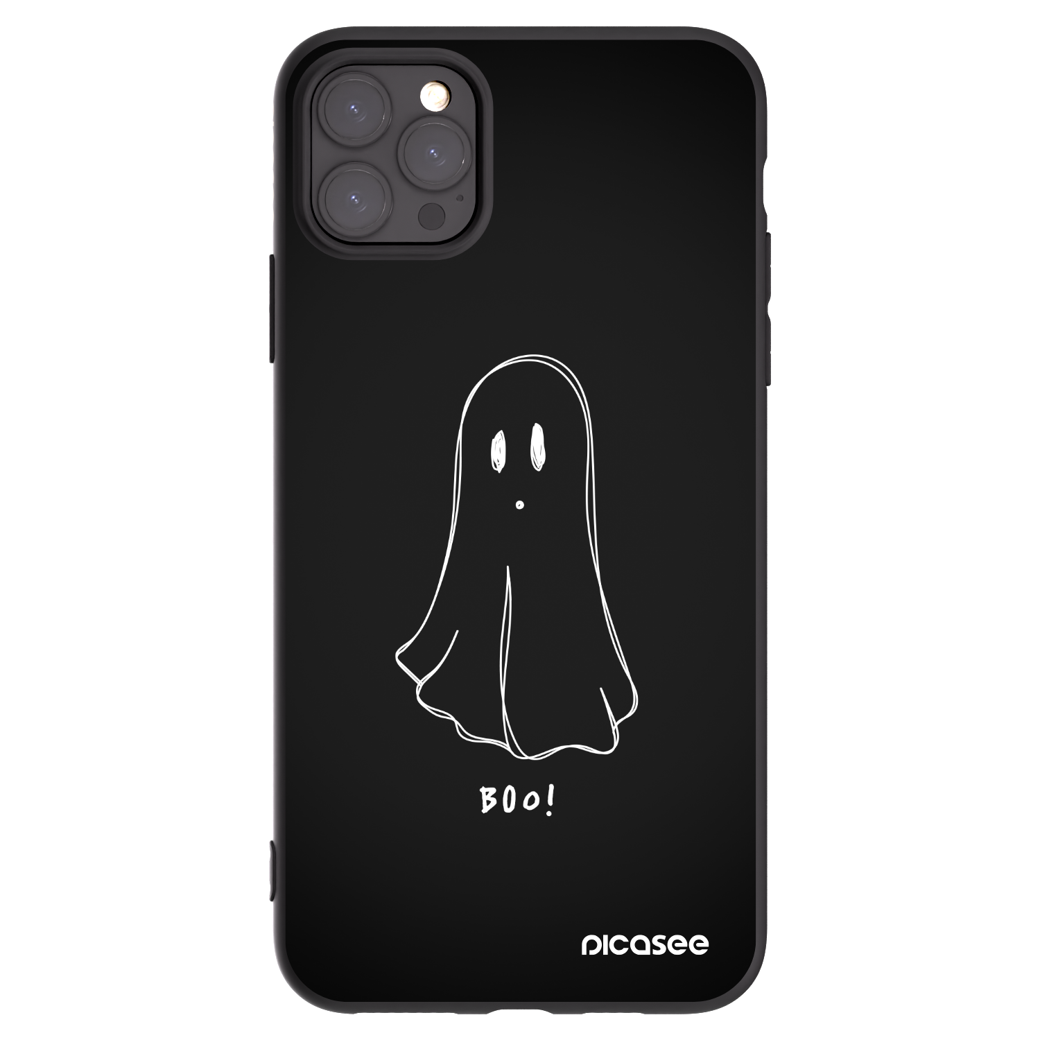 Picasee silikonski črni ovitek za Apple iPhone 11 Pro Max - Ghost 2
