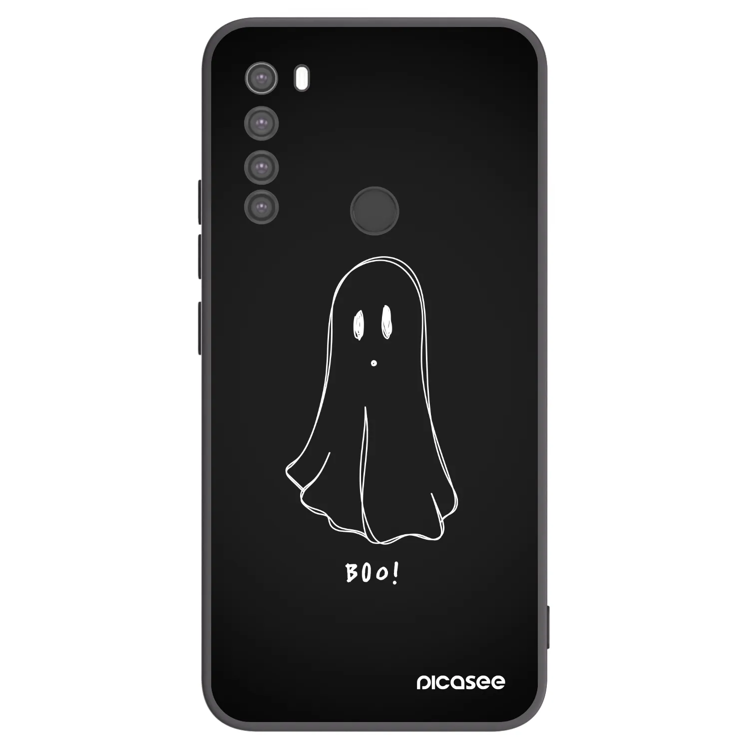 Picasee silikonski črni ovitek za Xiaomi Redmi Note 8 - Ghost 2