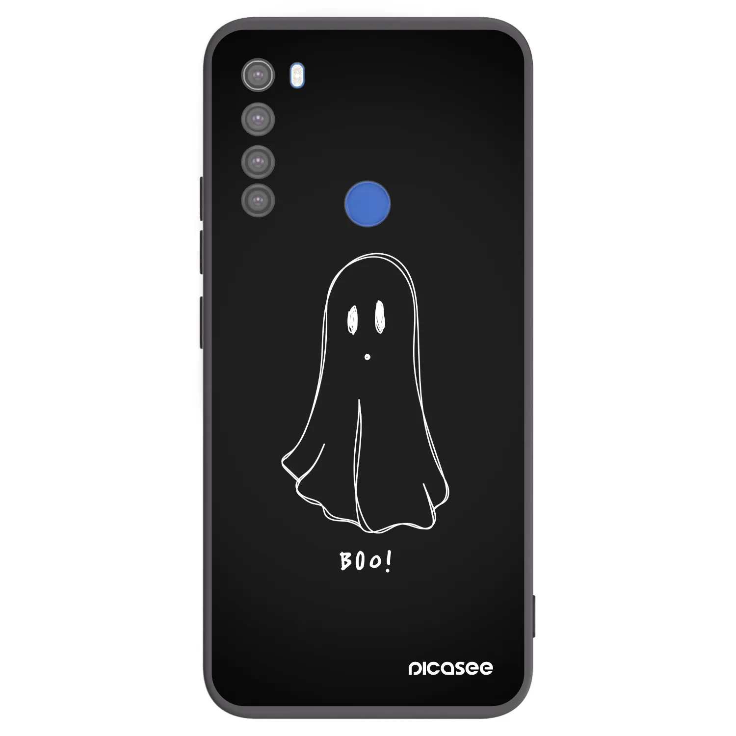 Picasee silikonski črni ovitek za Xiaomi Redmi Note 8T - Ghost 2