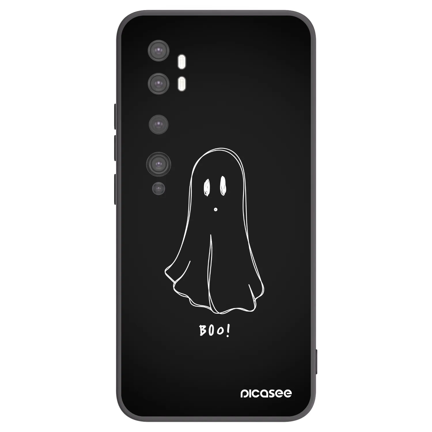 Picasee silikonski črni ovitek za Xiaomi Mi Note 10 (Pro) - Ghost 2