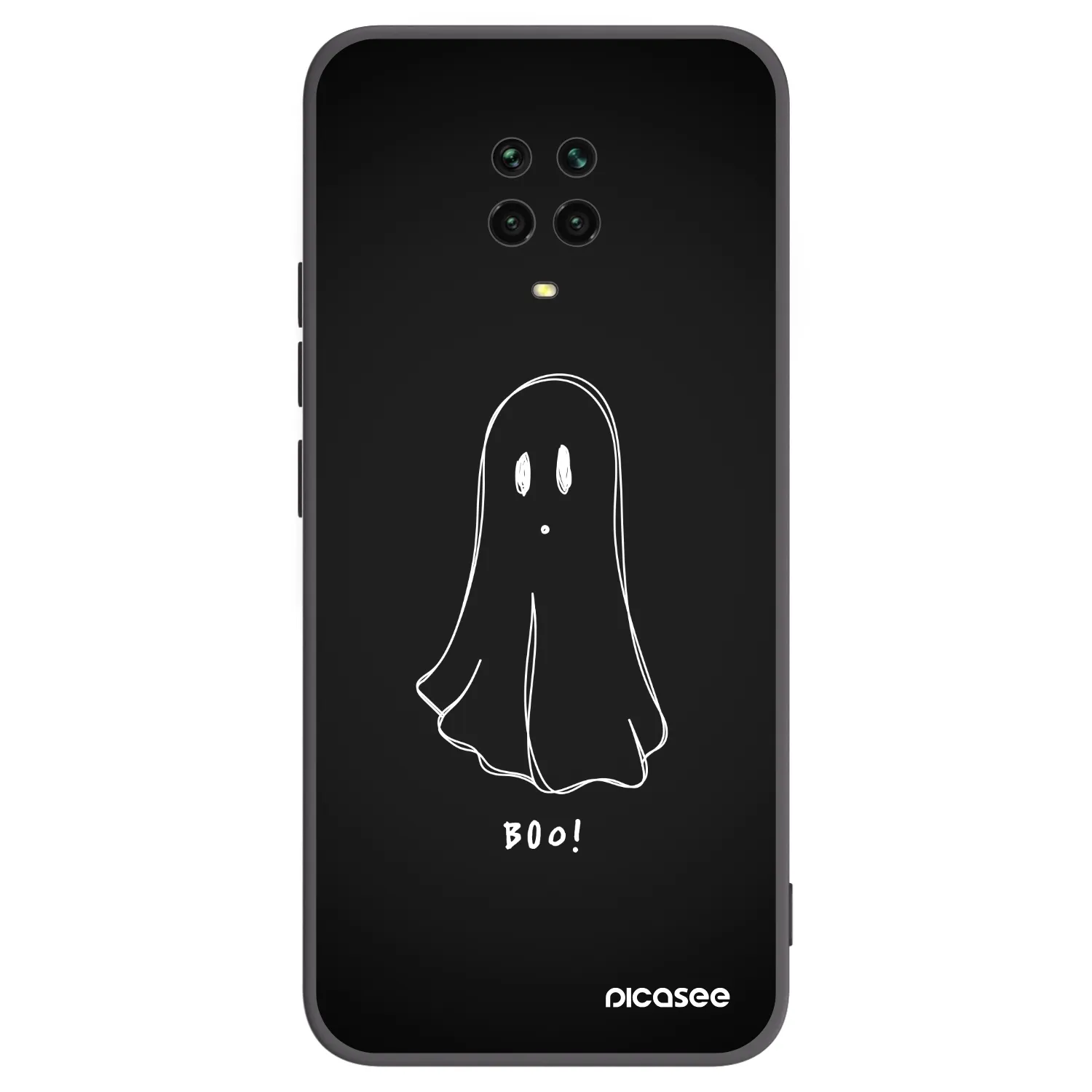 Picasee silikonski črni ovitek za Xiaomi Redmi Note 9 Pro - Ghost 2